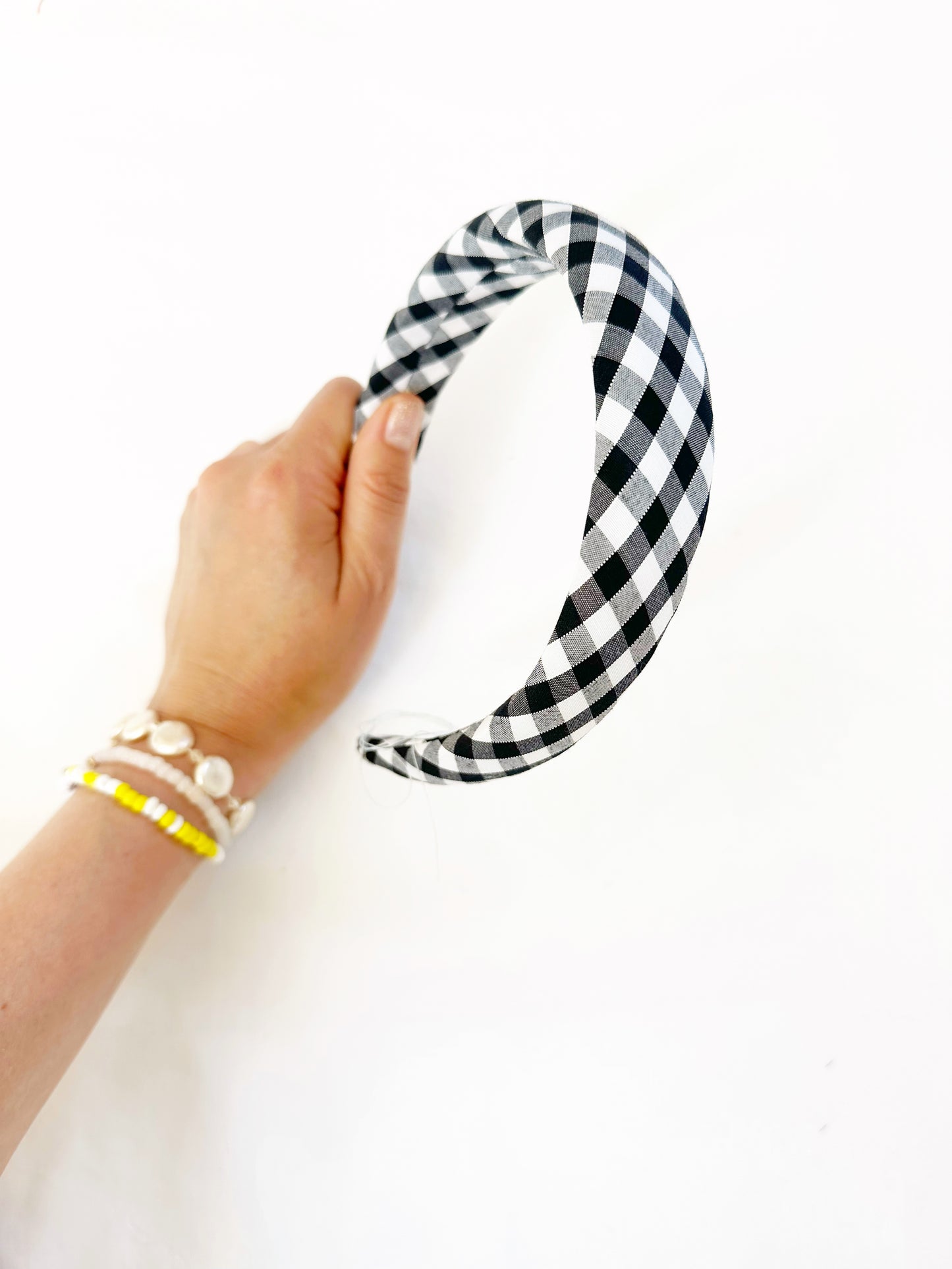 Madison classic Headband in black and white gingham