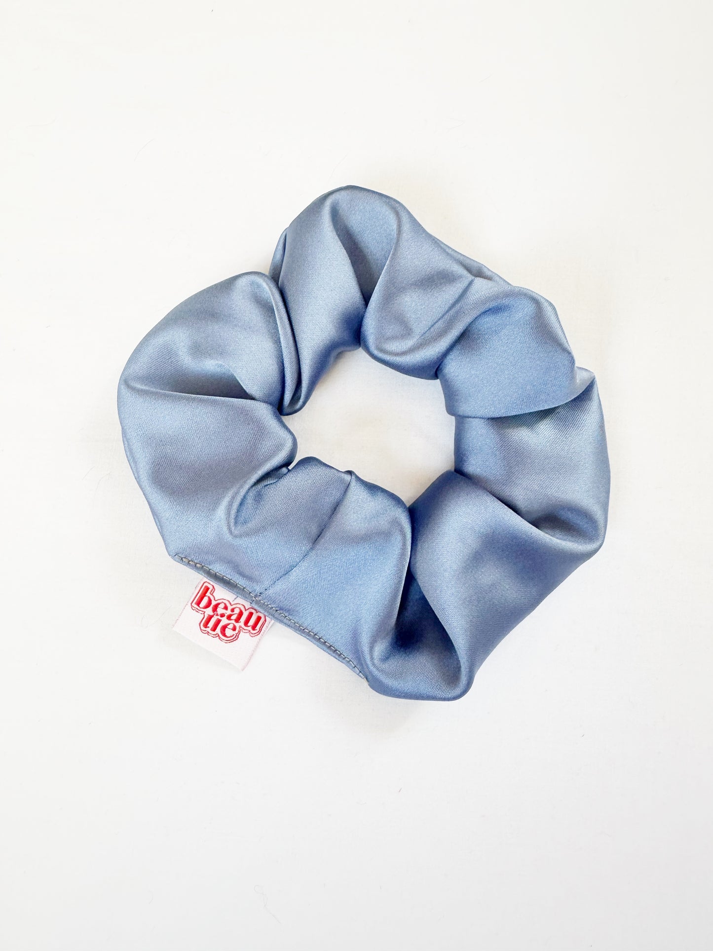 OG scrunchie in silky antique blue