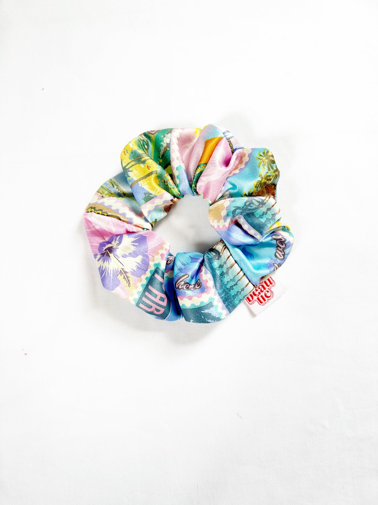 The OG scrunchie in postcard print
