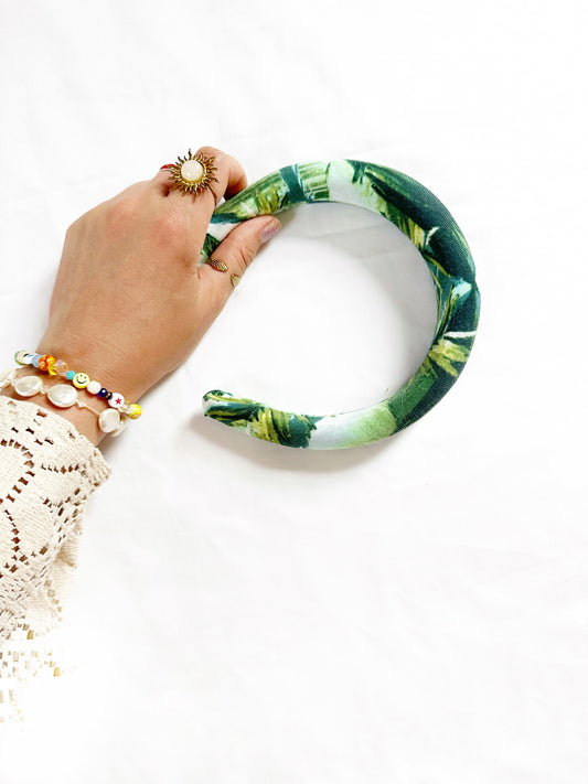 Classic Headband in palm leaf