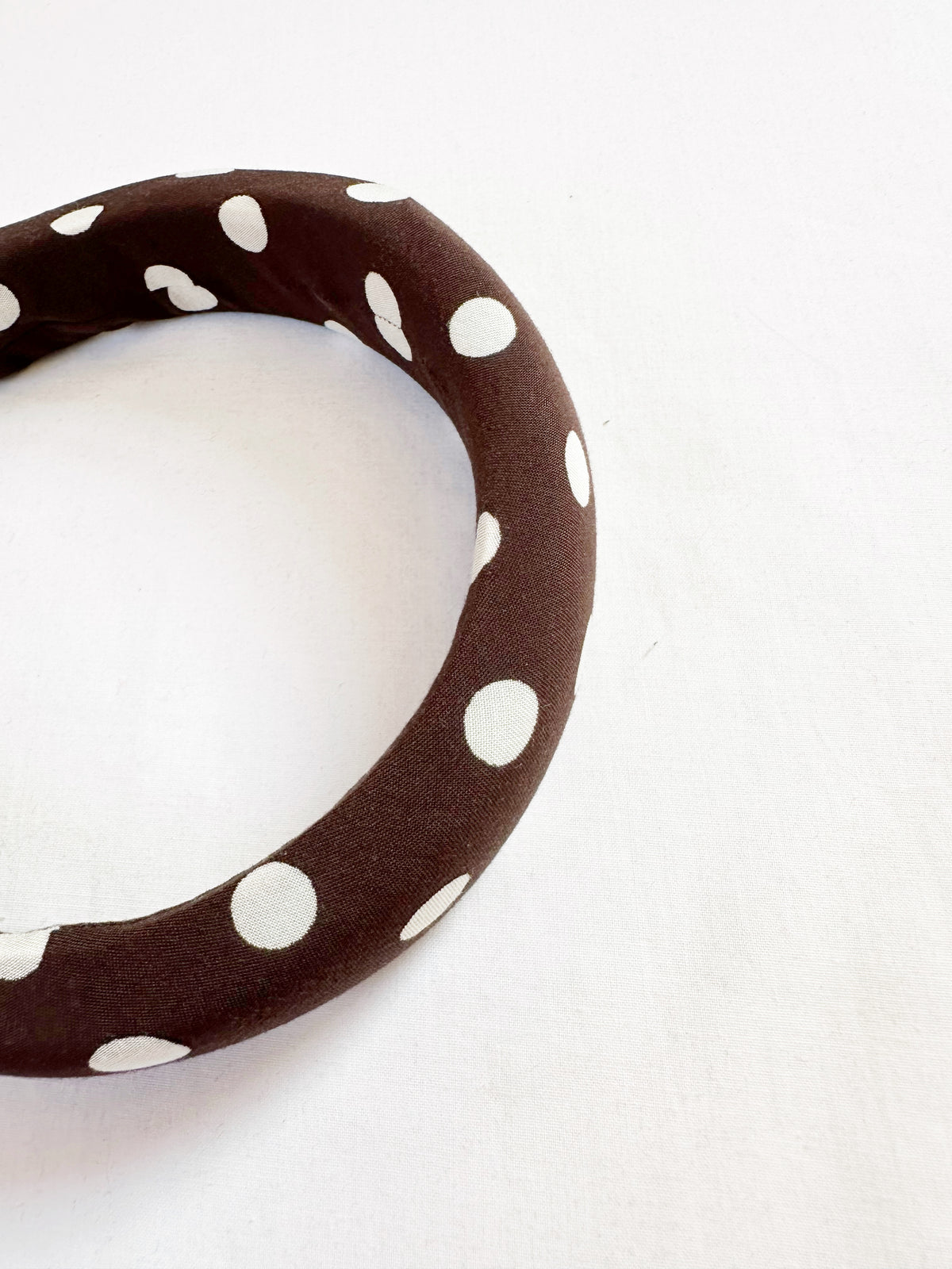 Classic Headband in brown polka dot