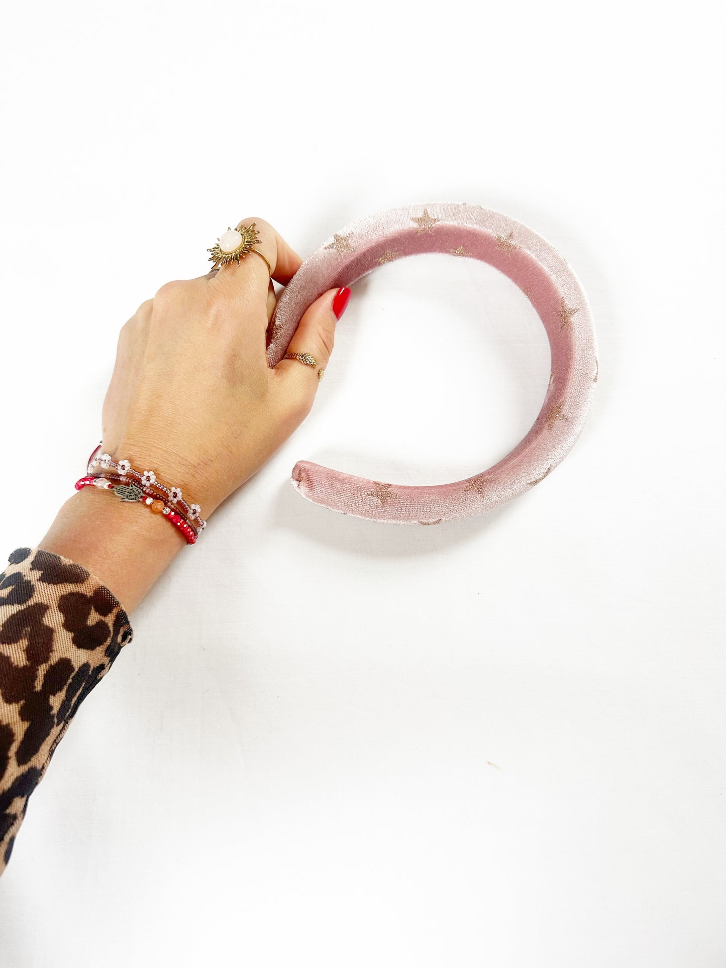 Classic Headband in pink and gold star