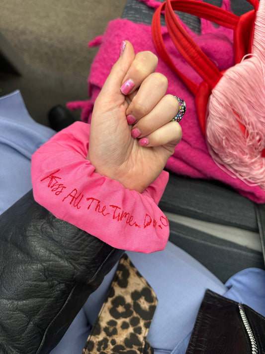 The Scribble Scrunchie - personalised embroidered word scrunchies