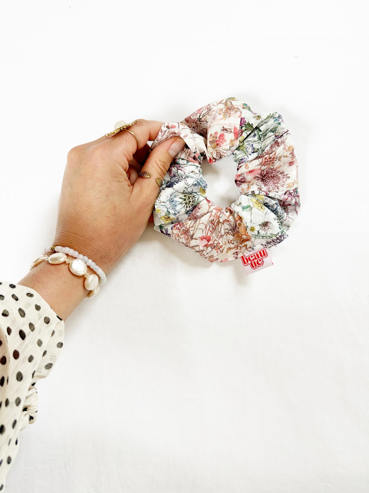 Liberty OG (regular) scrunchie in wildflower patchwork