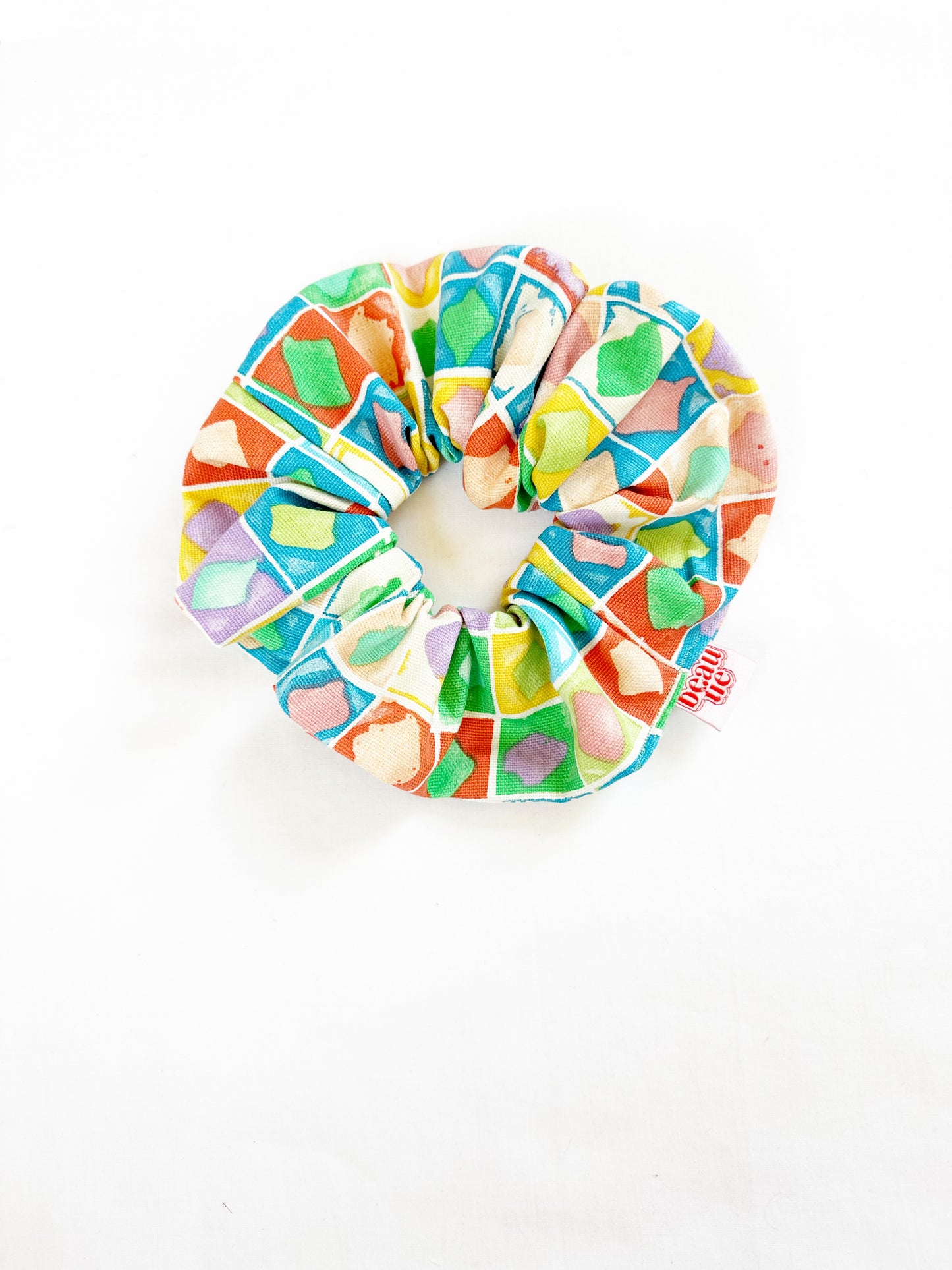 Oversized scrunchie in souvenir print