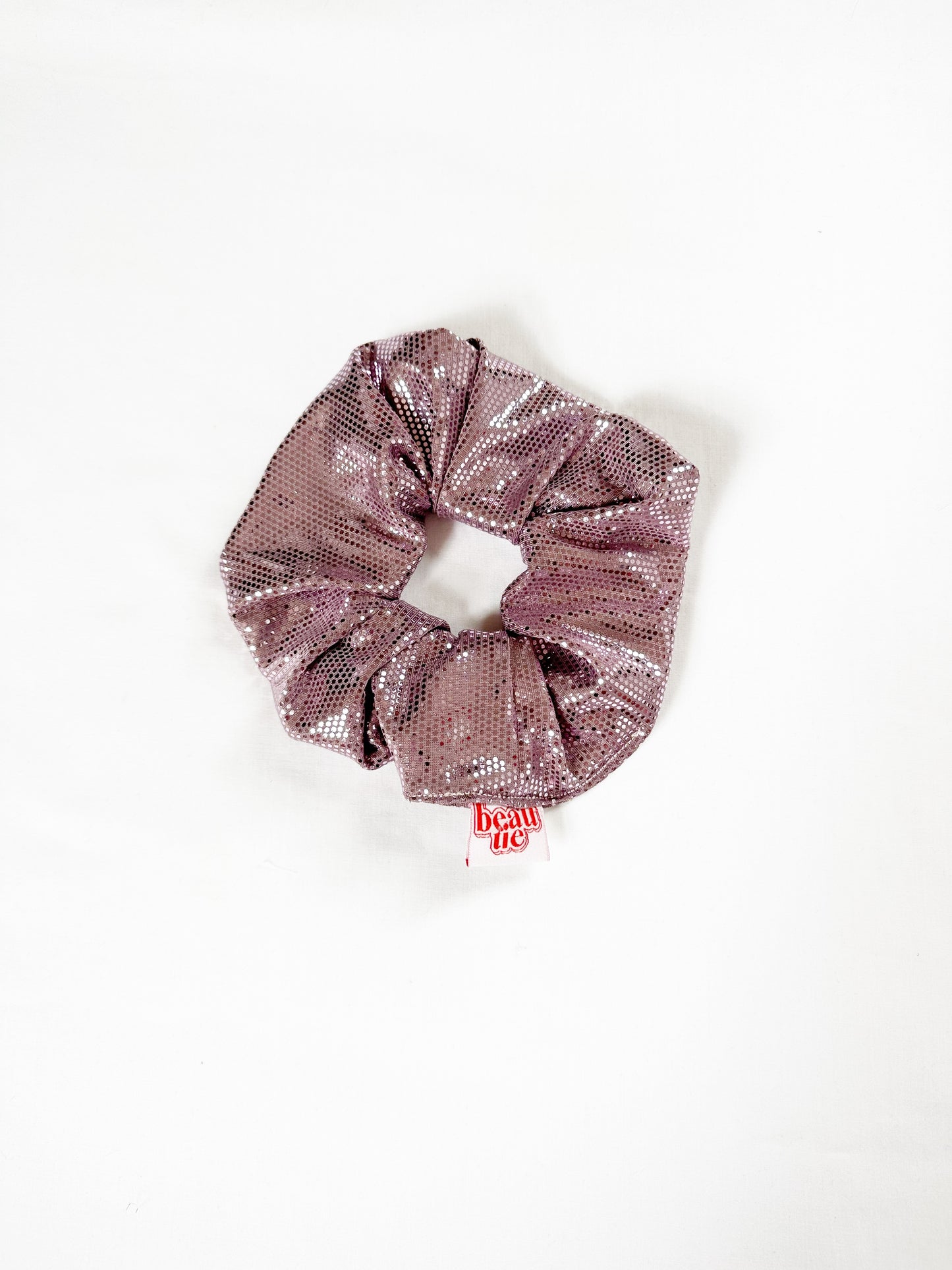 OG scrunchie in pink disco ball