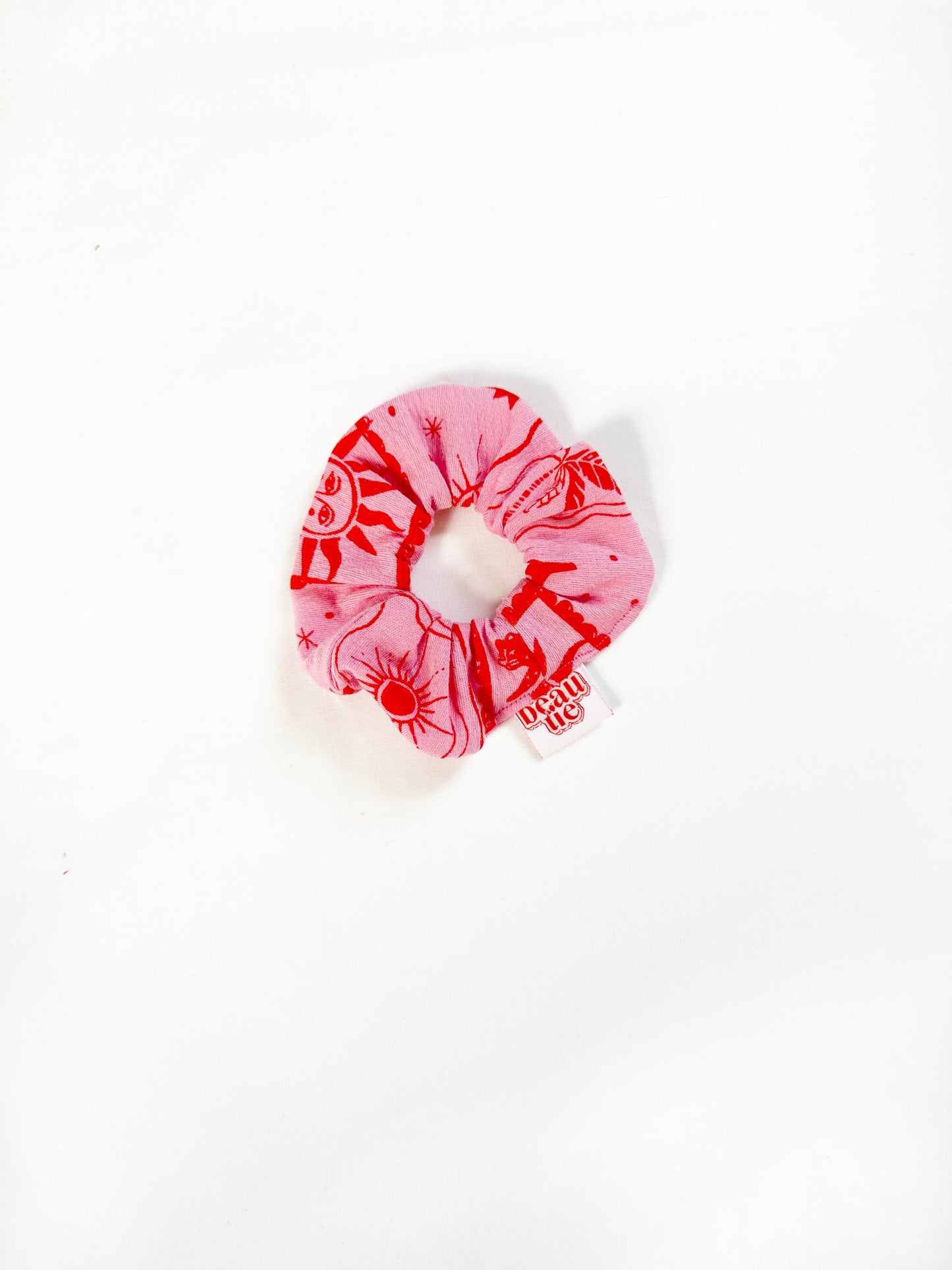 Mini scrunchie in pink & red