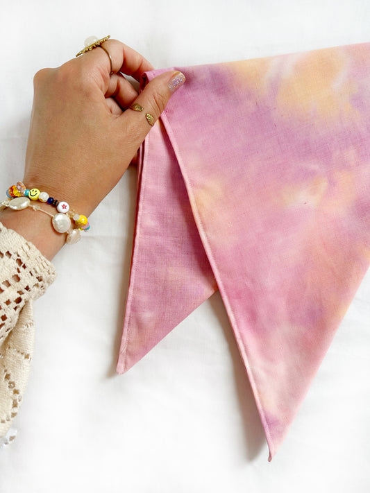 Bandana & neck scarf in sunset tie dye