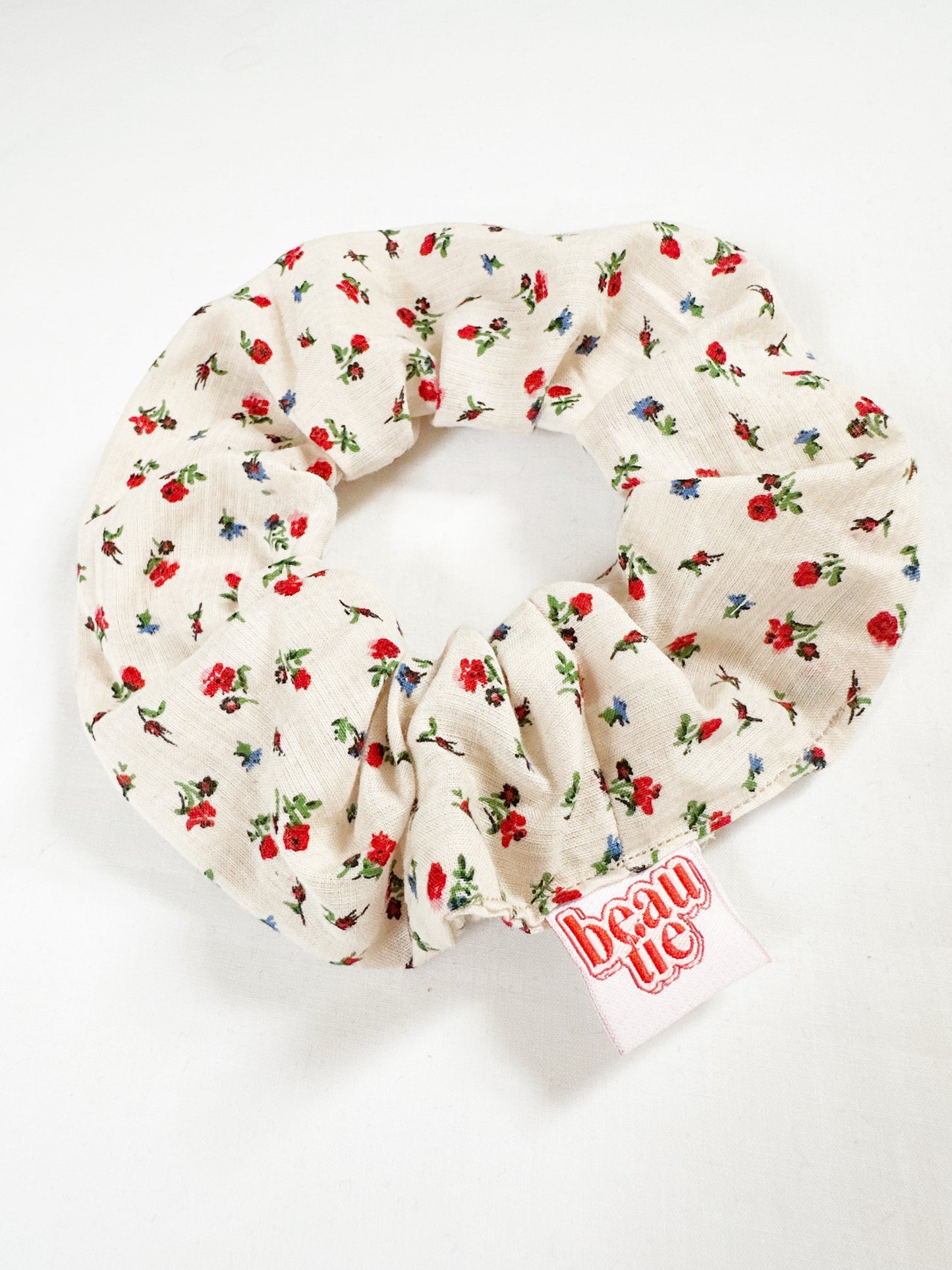 OG scrunchie in rose print