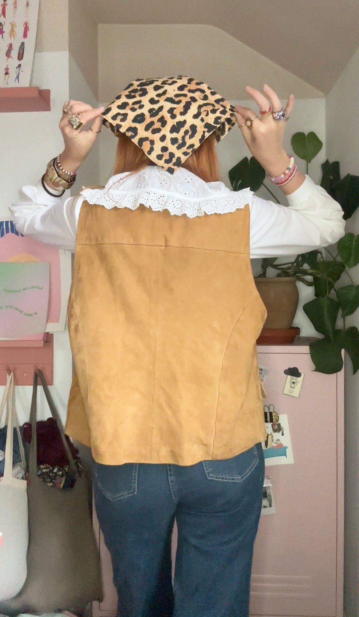 Bandana & neck scarf in leopard print