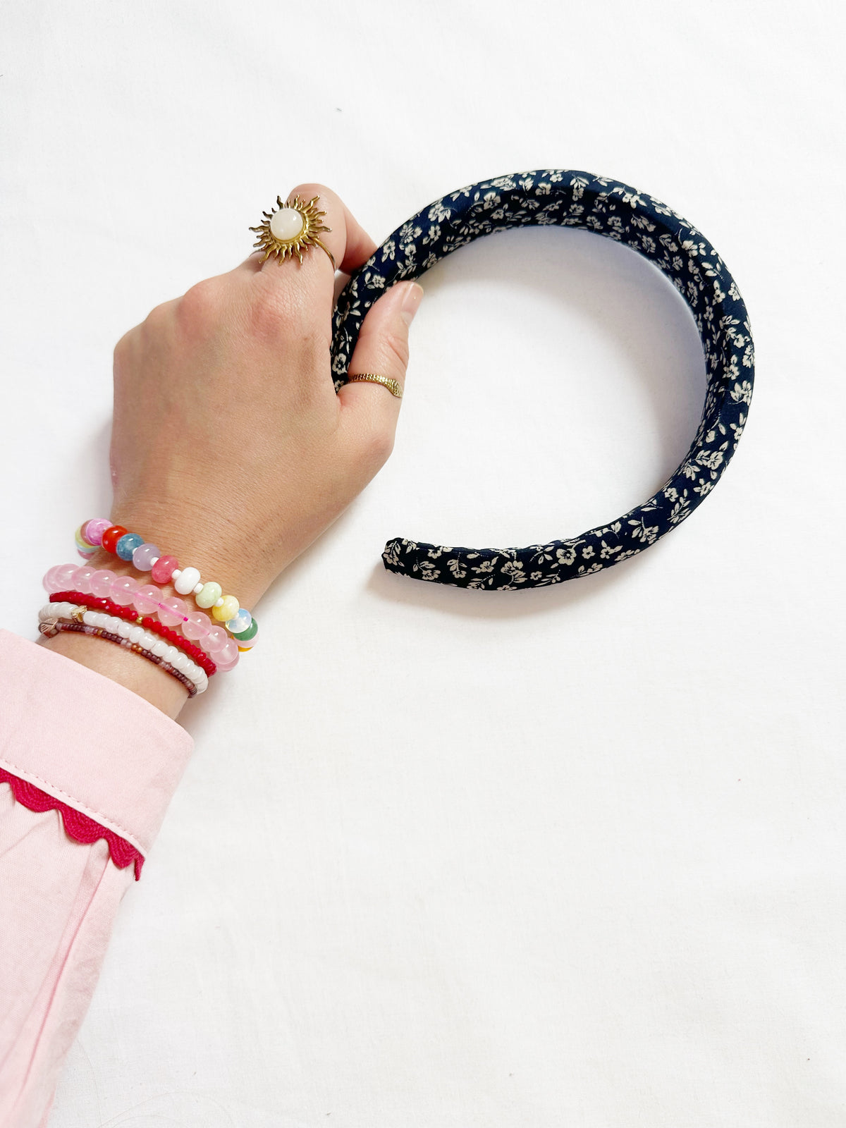 Classic Headband in vintage navy floral