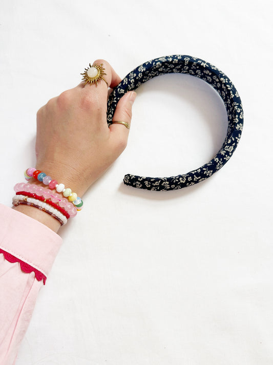 Classic Headband in vintage navy floral