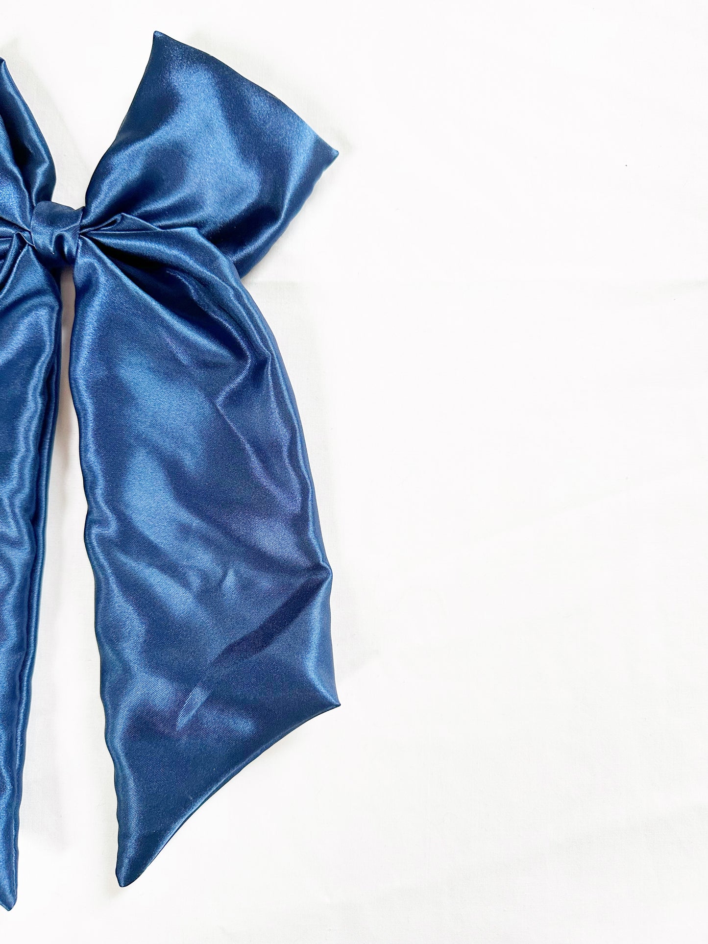 Power Hair Bow in royal blue silk