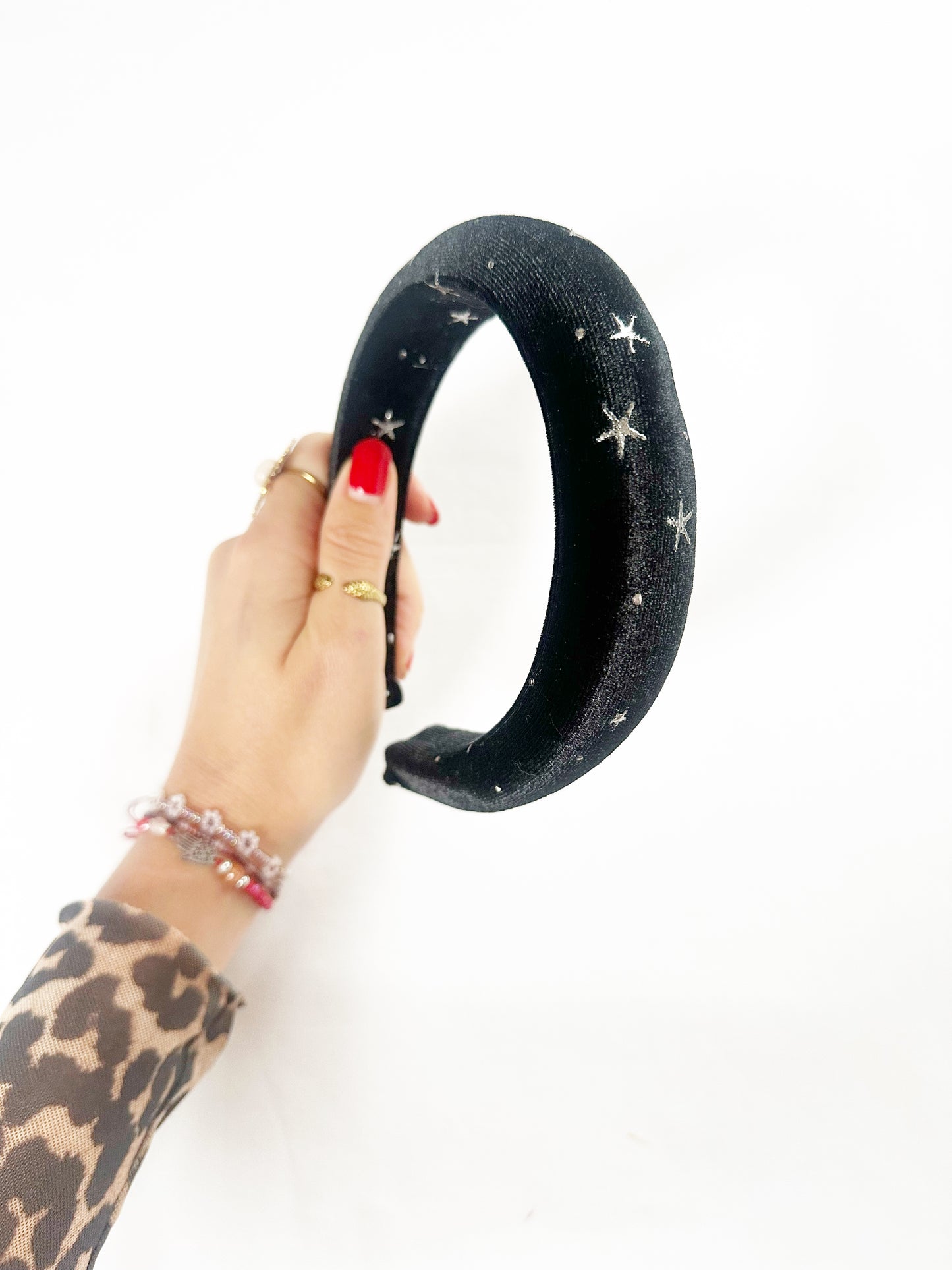 Classic Headband in black and silver star