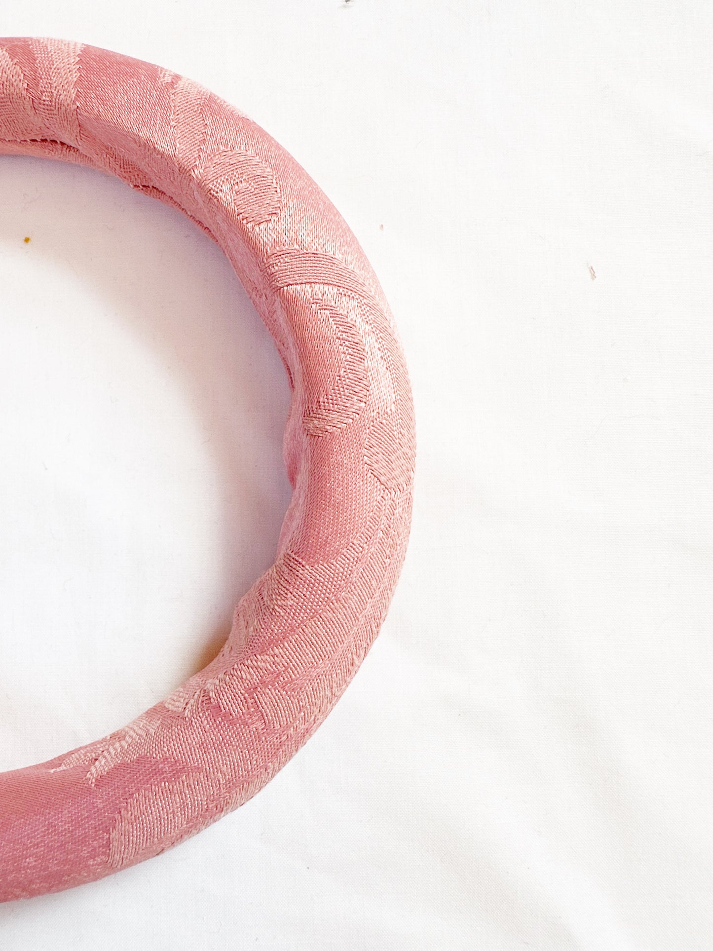 Padded Headband in pink damask