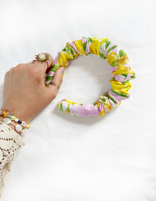 Ruffle Headband in lemon