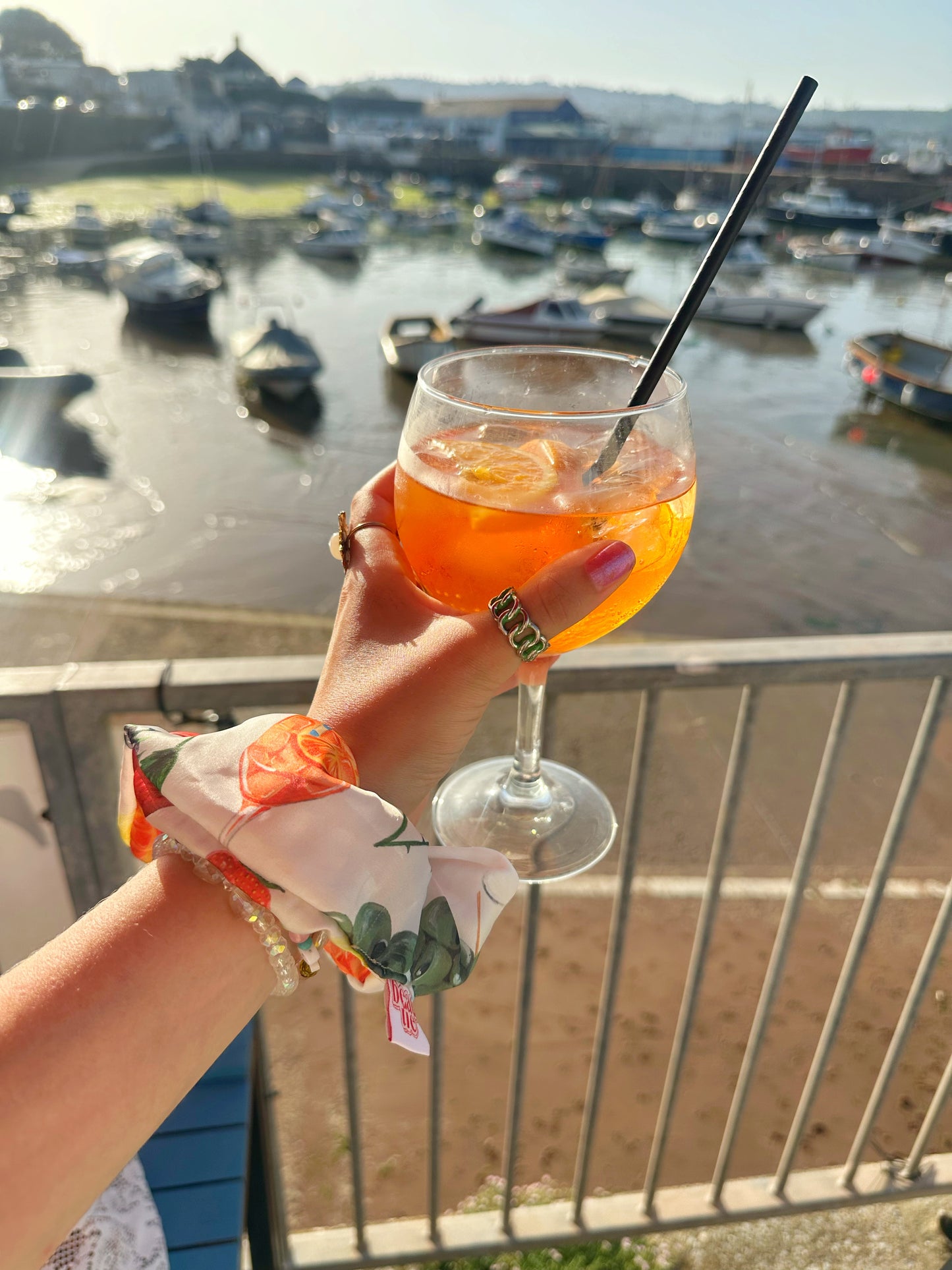 The OG scrunchie with Aperol Spritz print