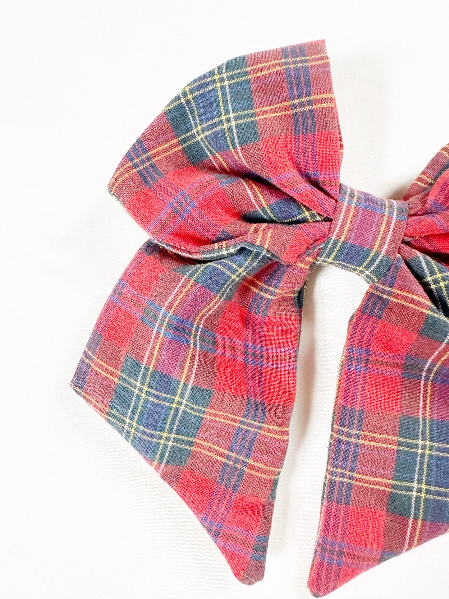 Beau hair bow in tartan
