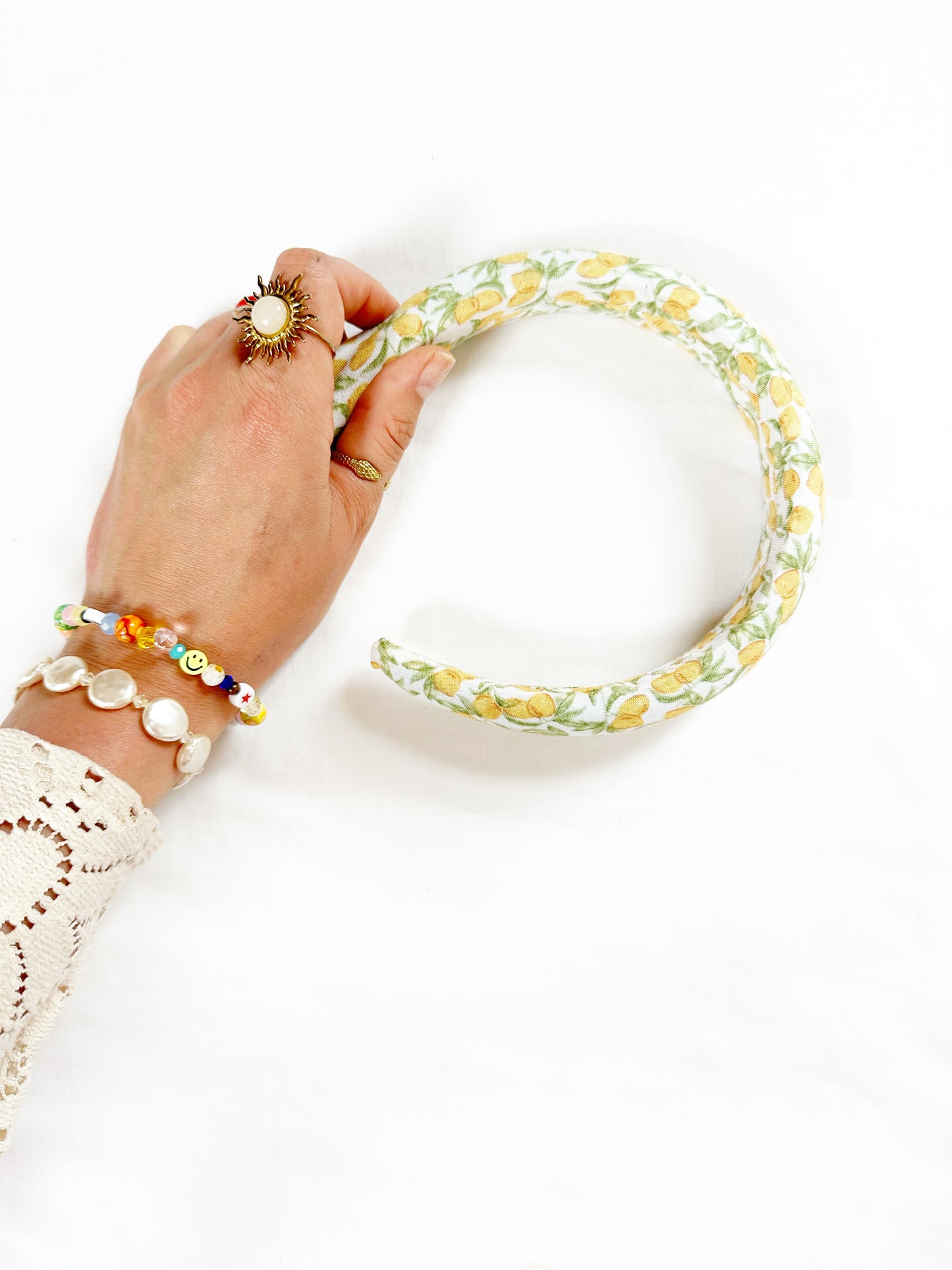 Classic Headband in lemon print