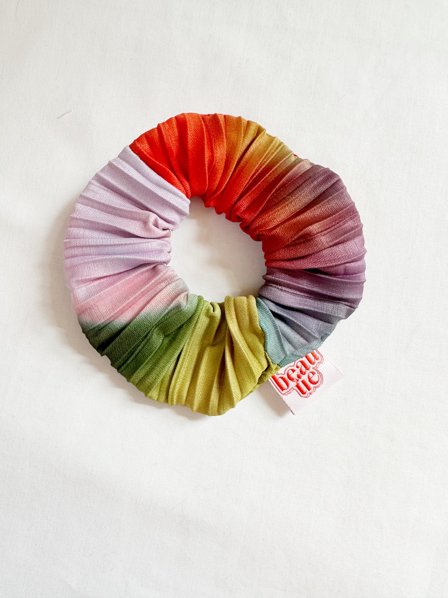 Mini scrunchie in multicolour plisse