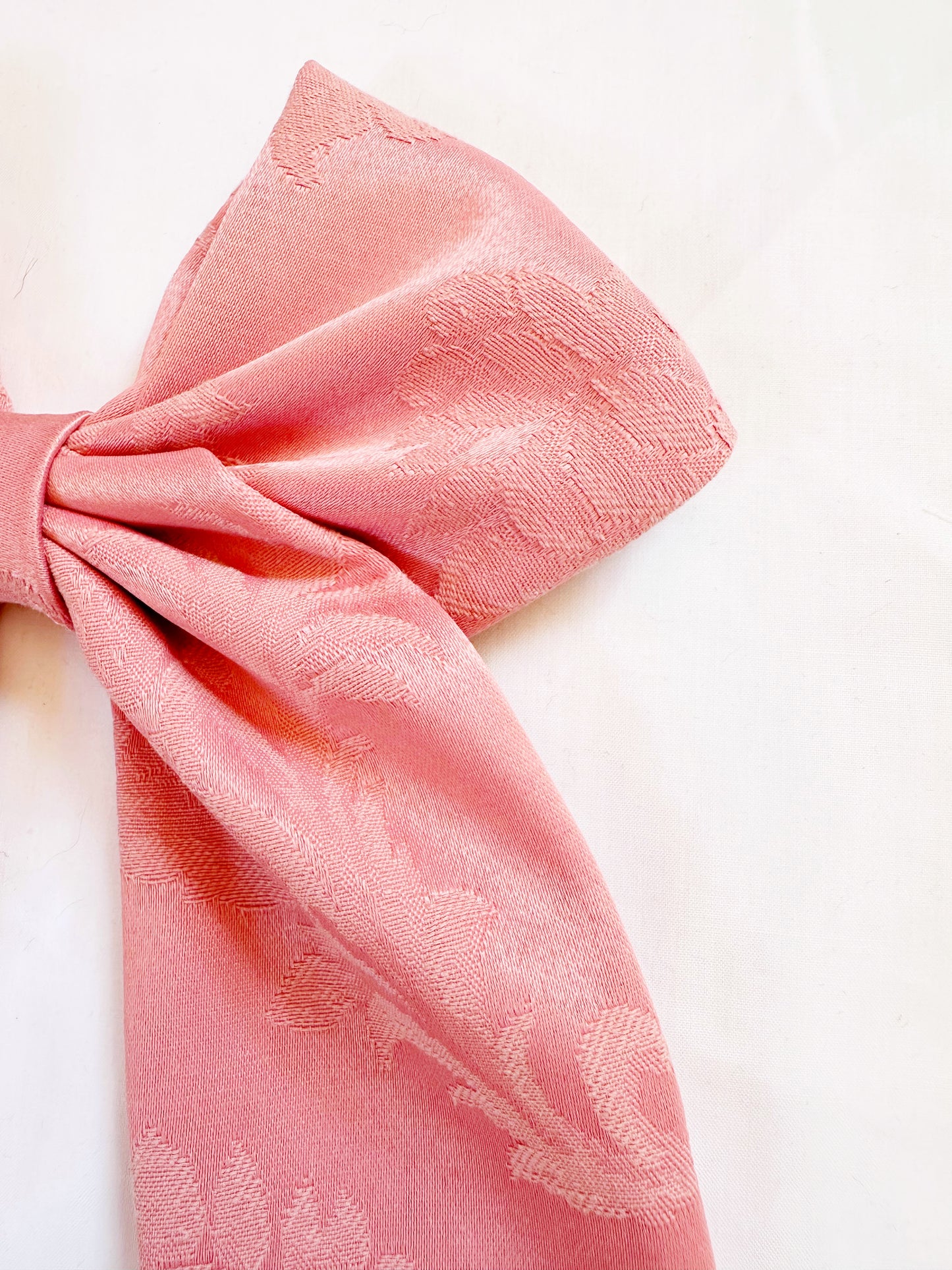 POWER Hair Bow in pink damask