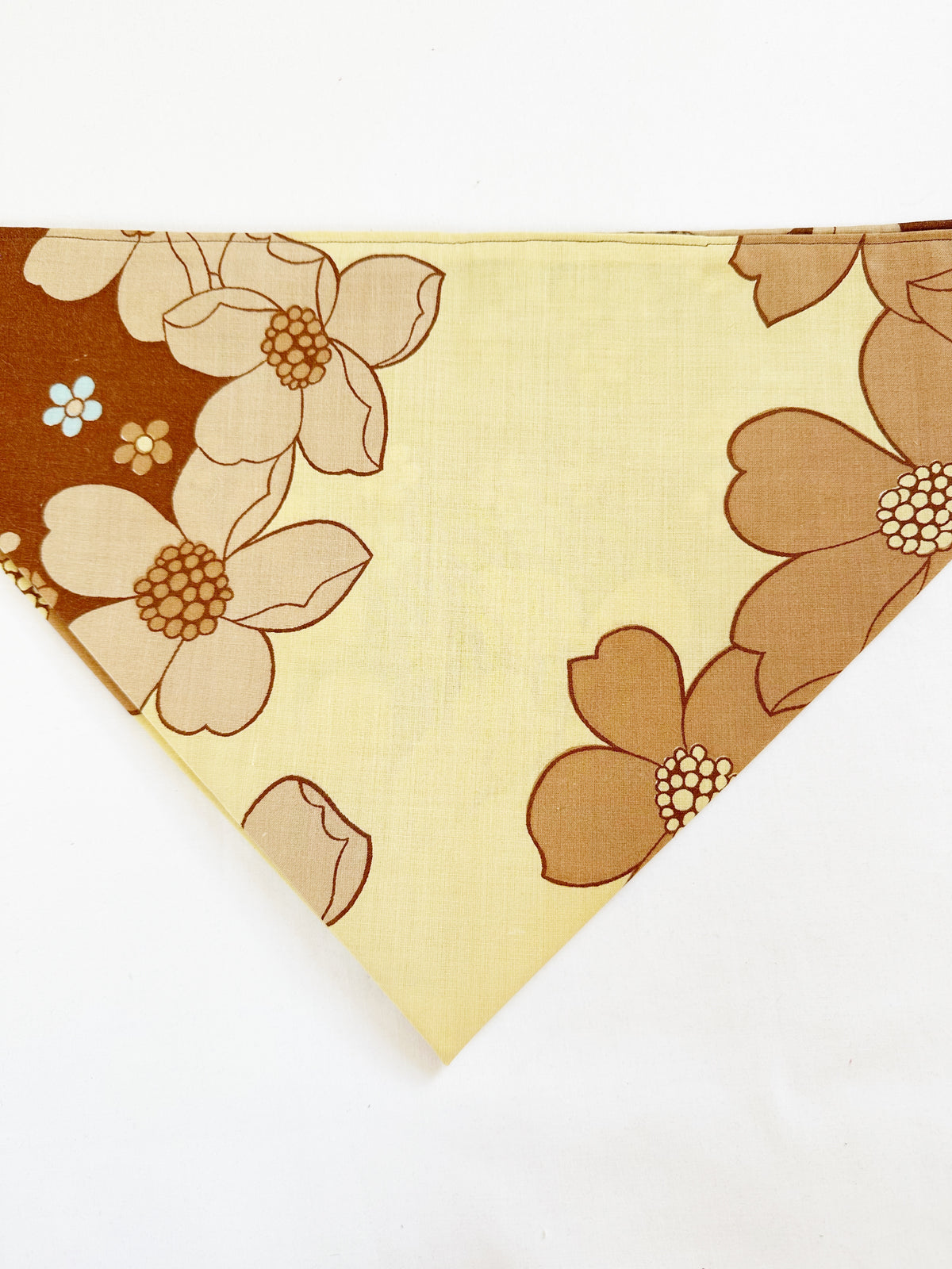 Bandana & neck scarf in brown vintage floral