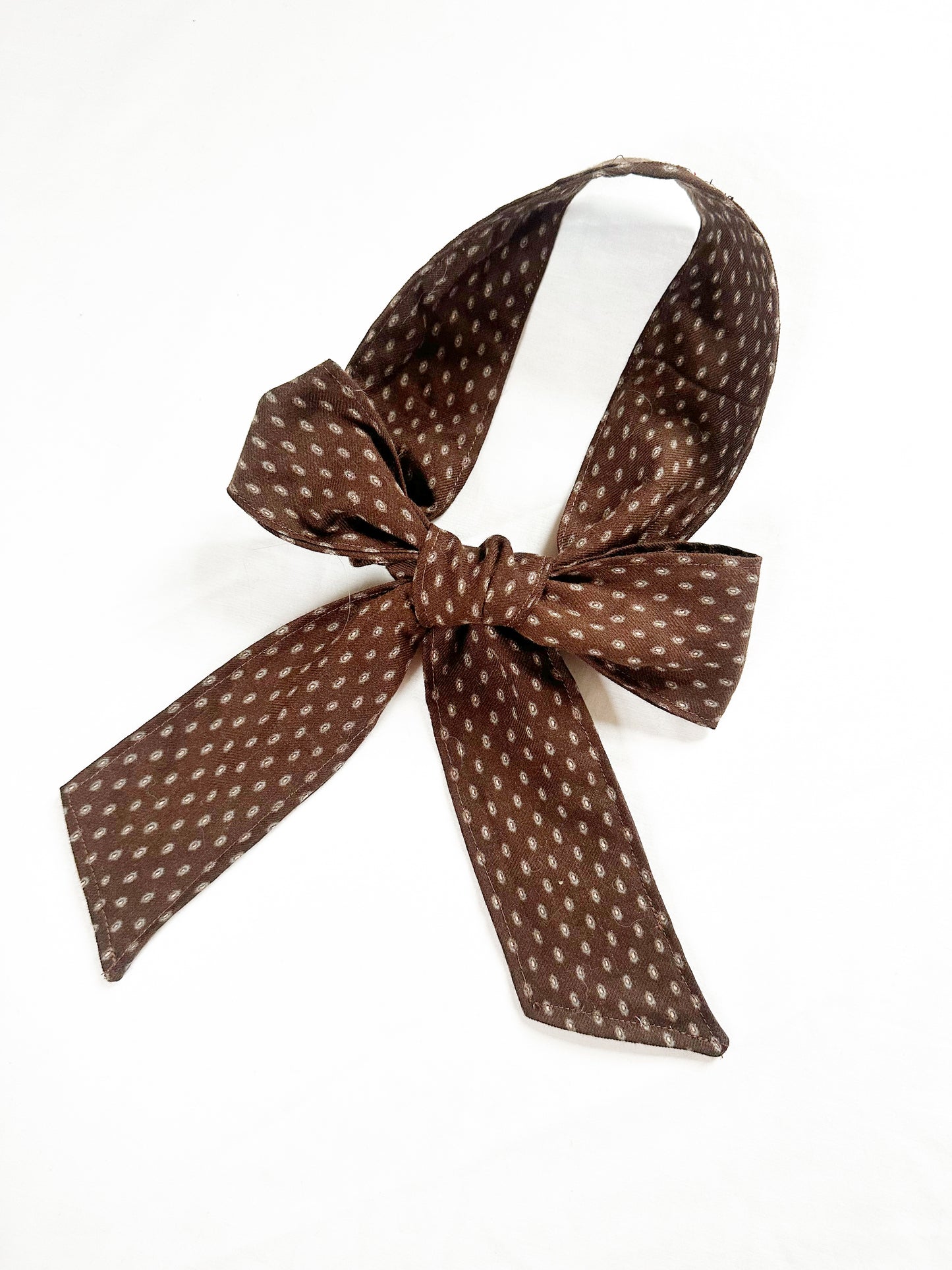 VersaTie hair & neck tie in vintage brown wool