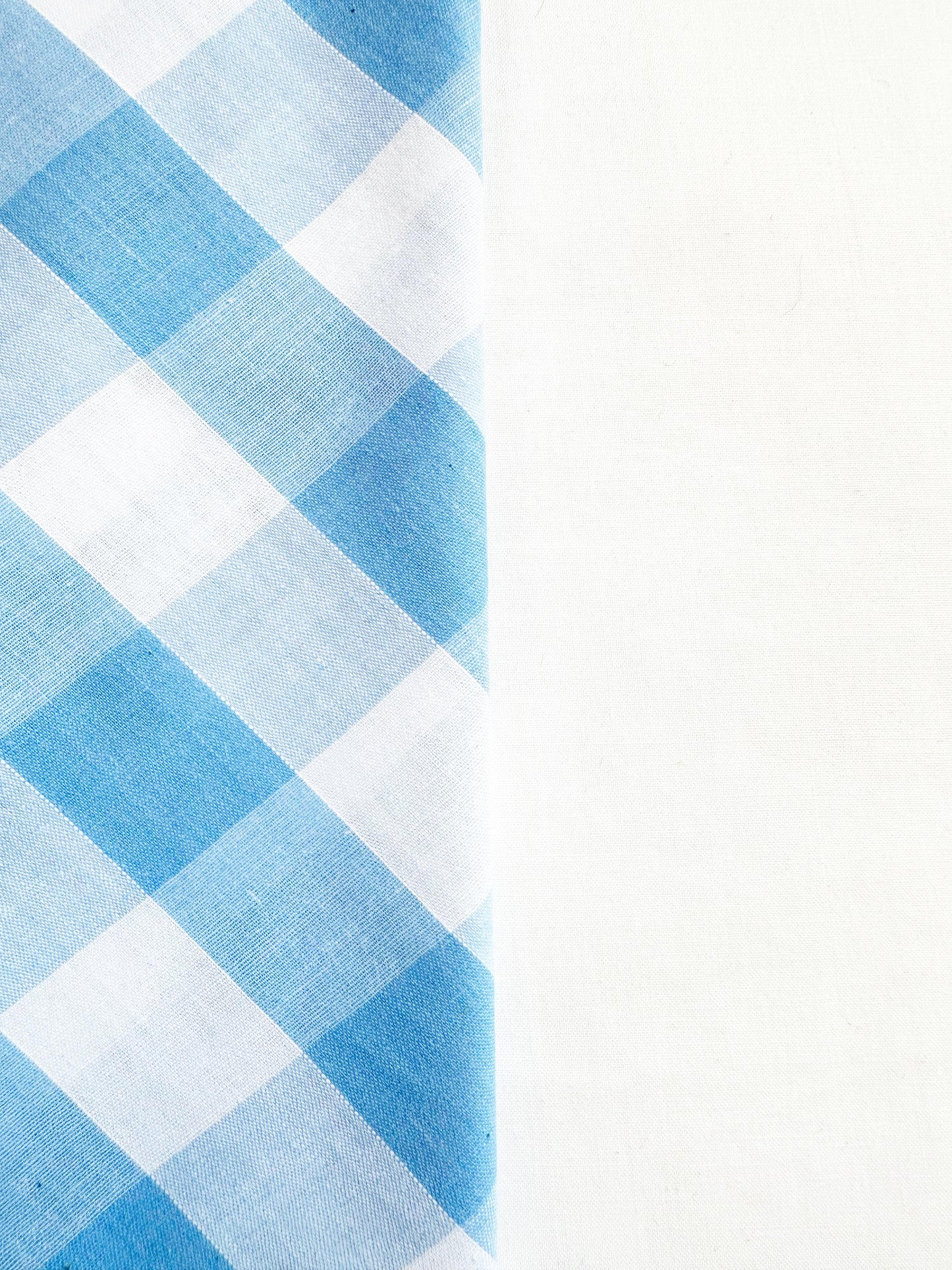 Bandana & neck scarf in blue white gingham