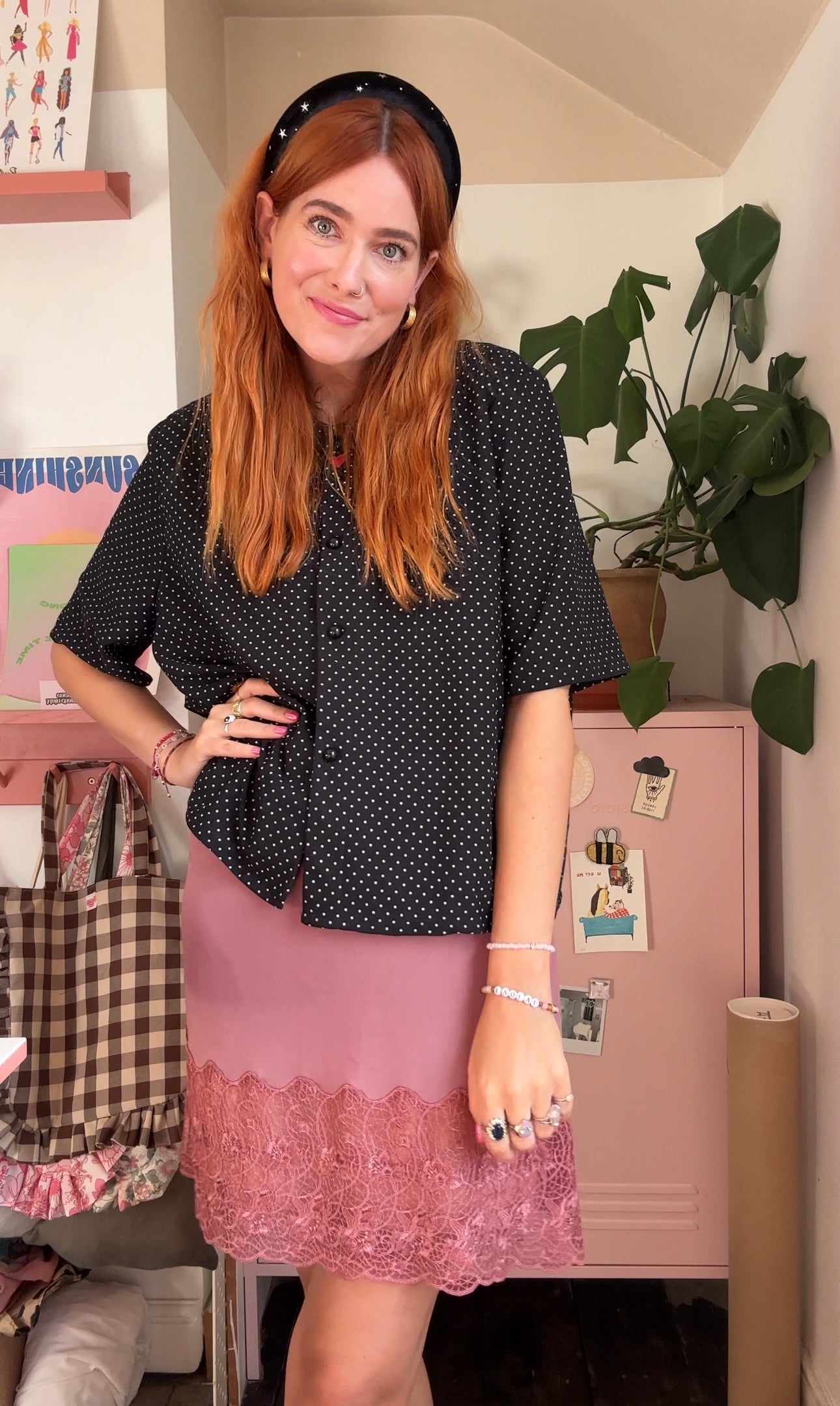 Classic Headband in black and silver star