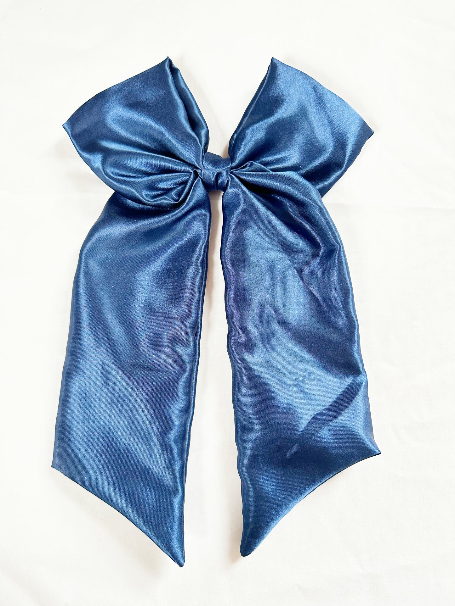 Power Hair Bow in royal blue silk