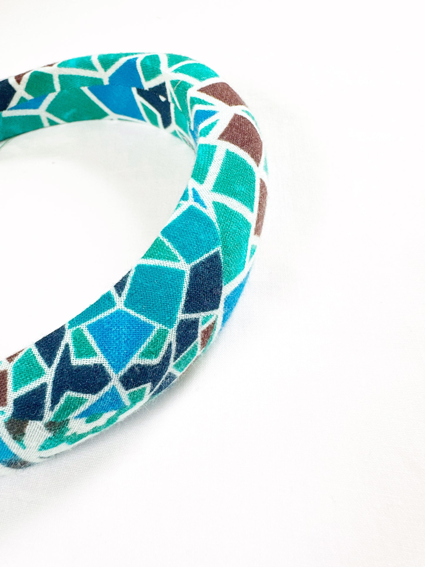 Classic Headband in turquoise tiles
