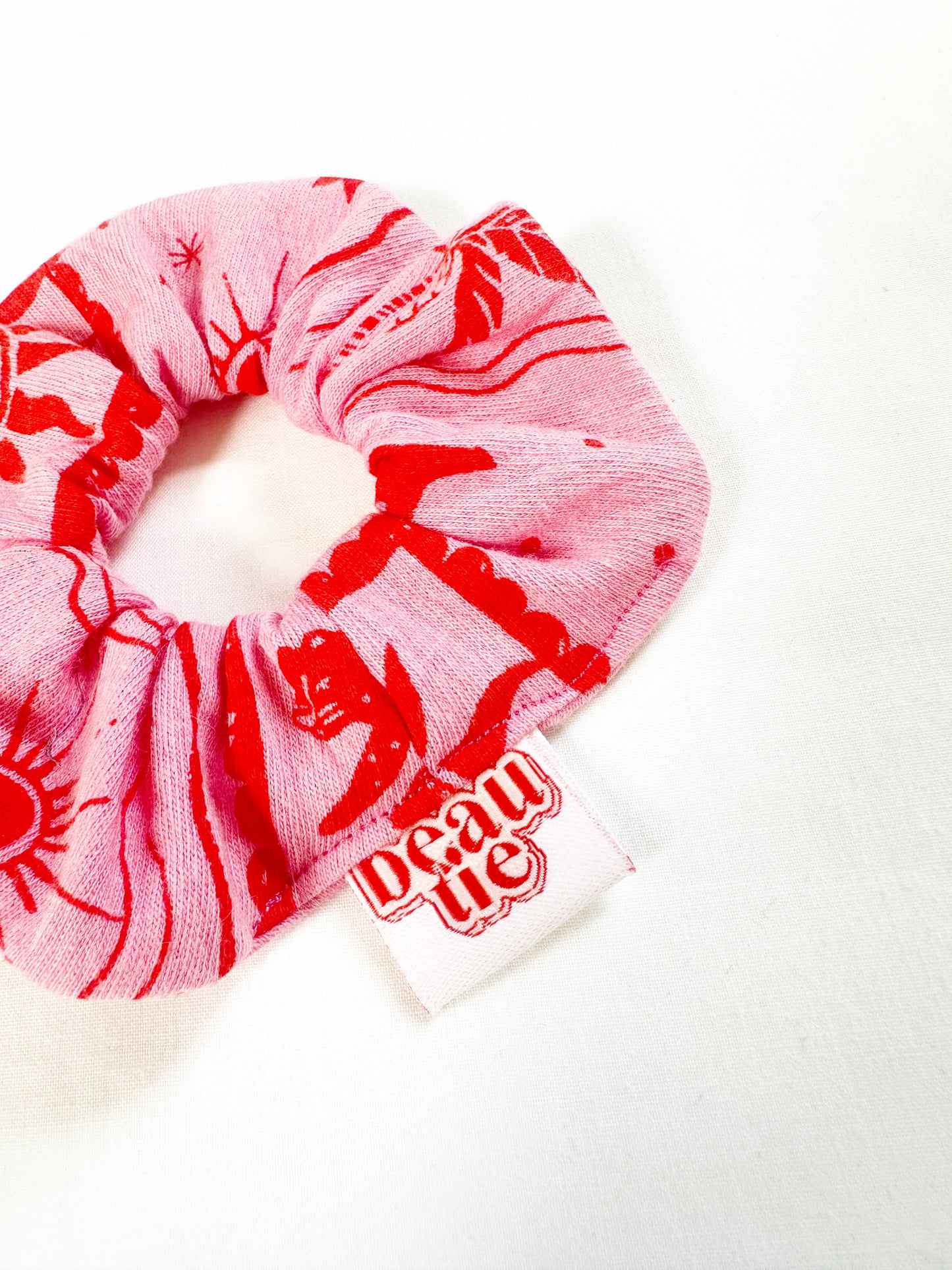 Mini scrunchie in pink & red