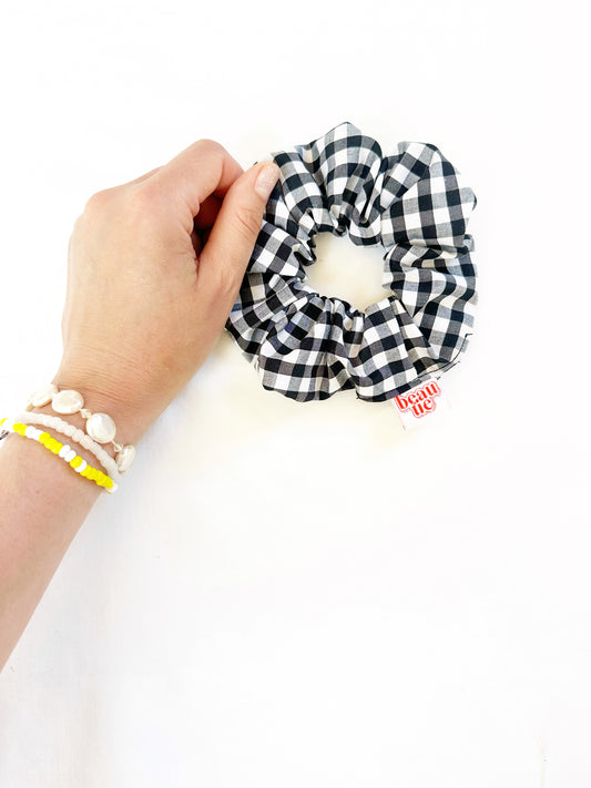 Madison OG scrunchie in black and white gingham