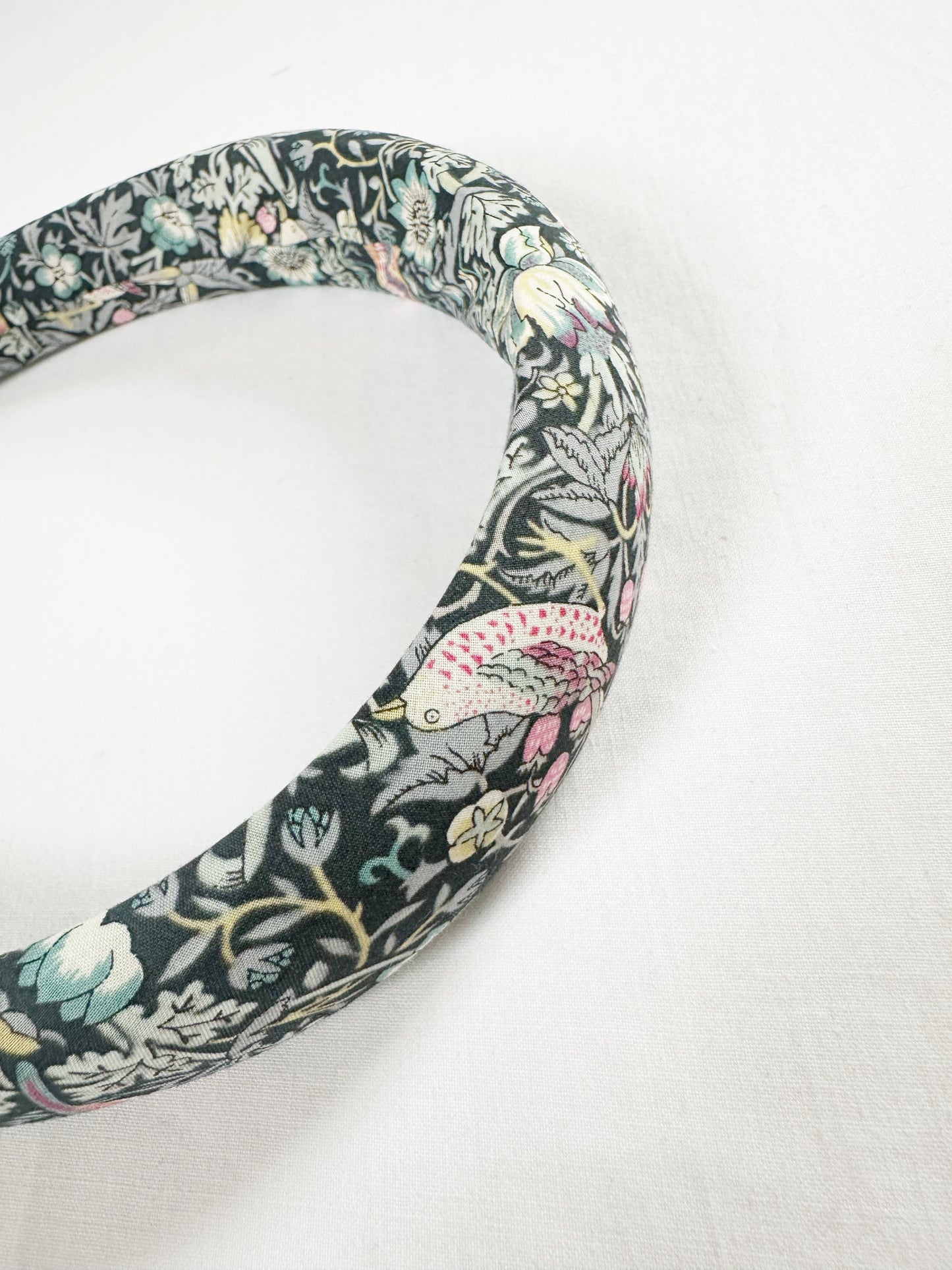 Liberty Classic Headband in mint Strawberry Thief print