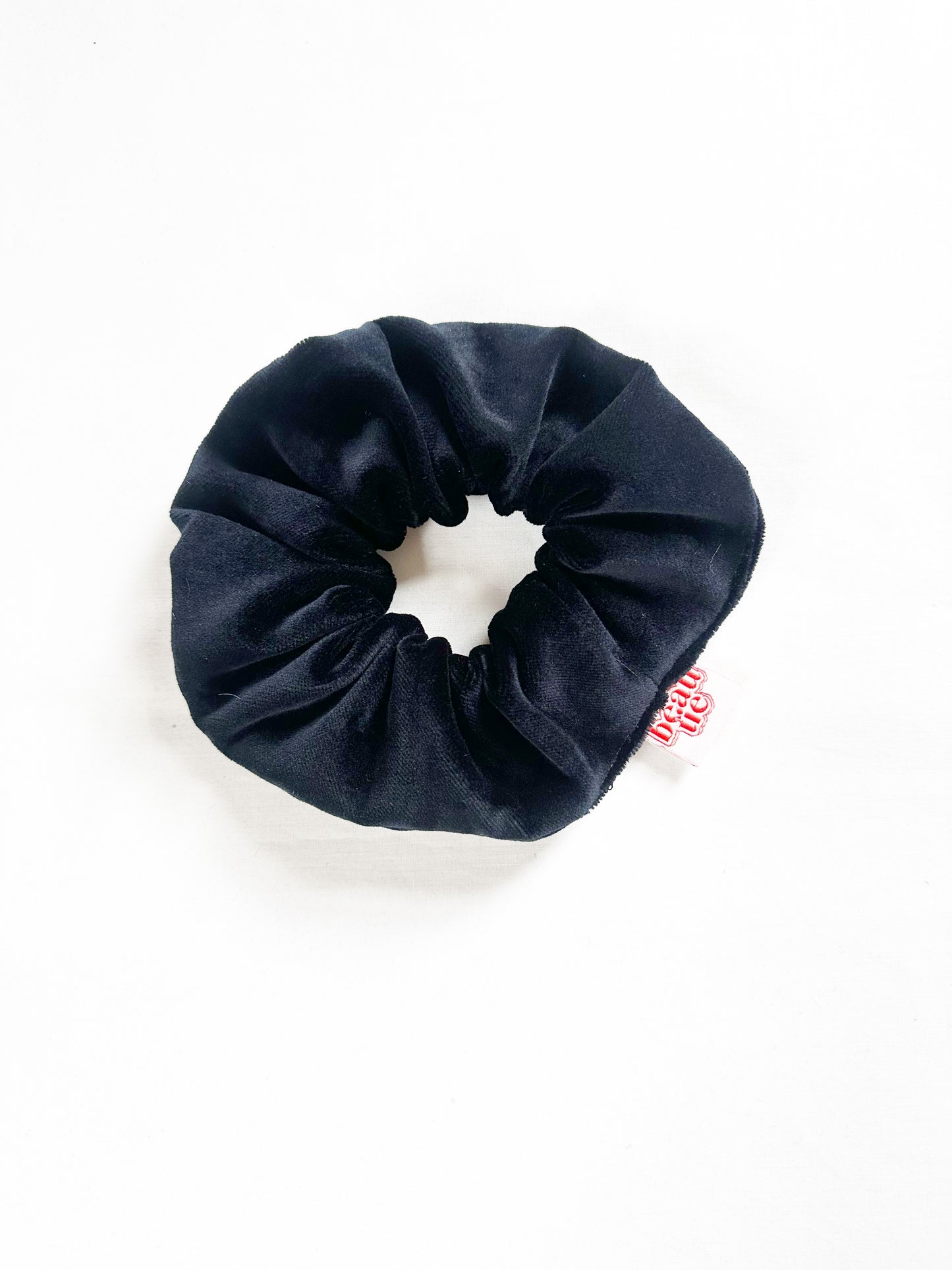 OG scrunchie in midnight blue velvet