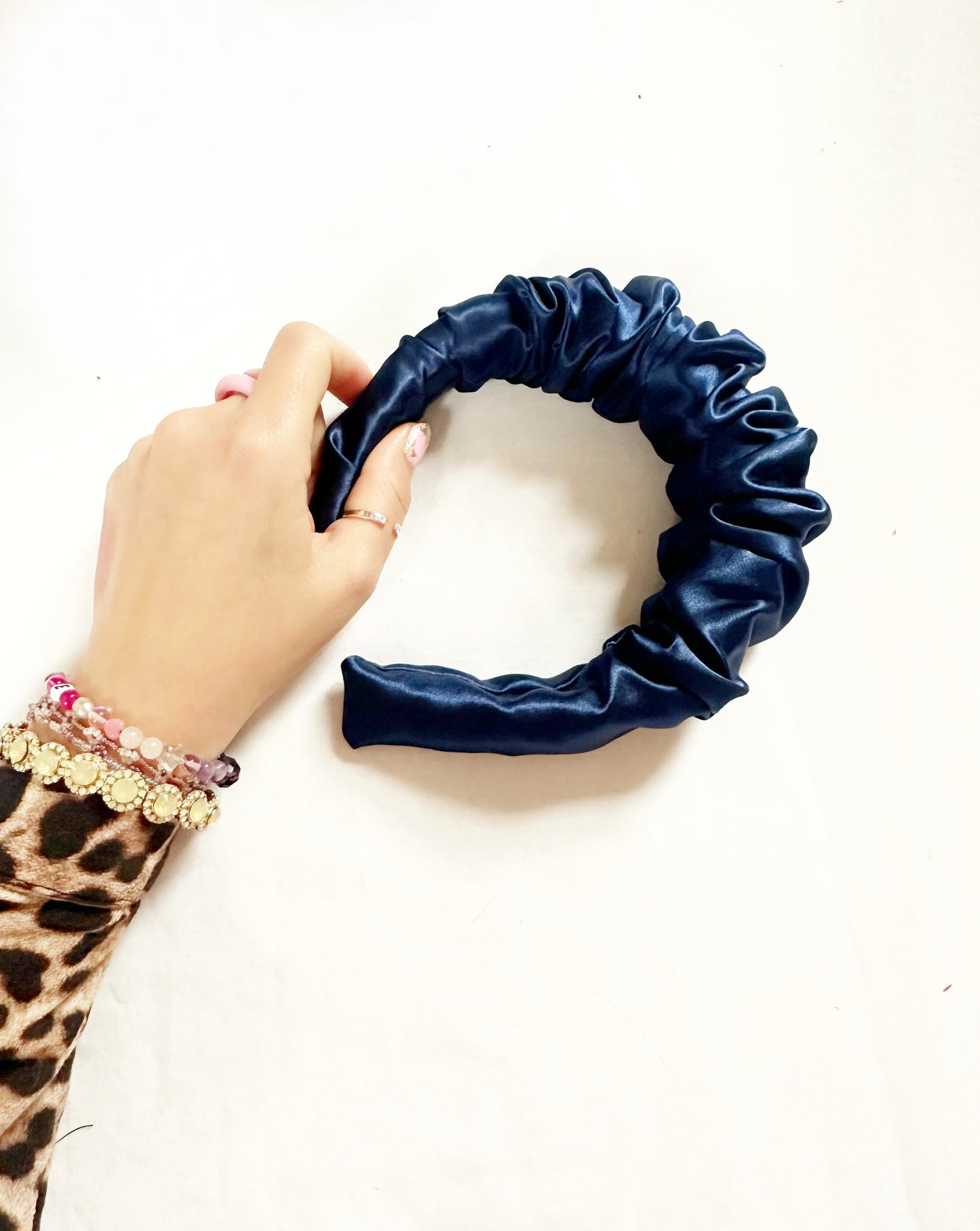 Ruffle Headband in royal blue