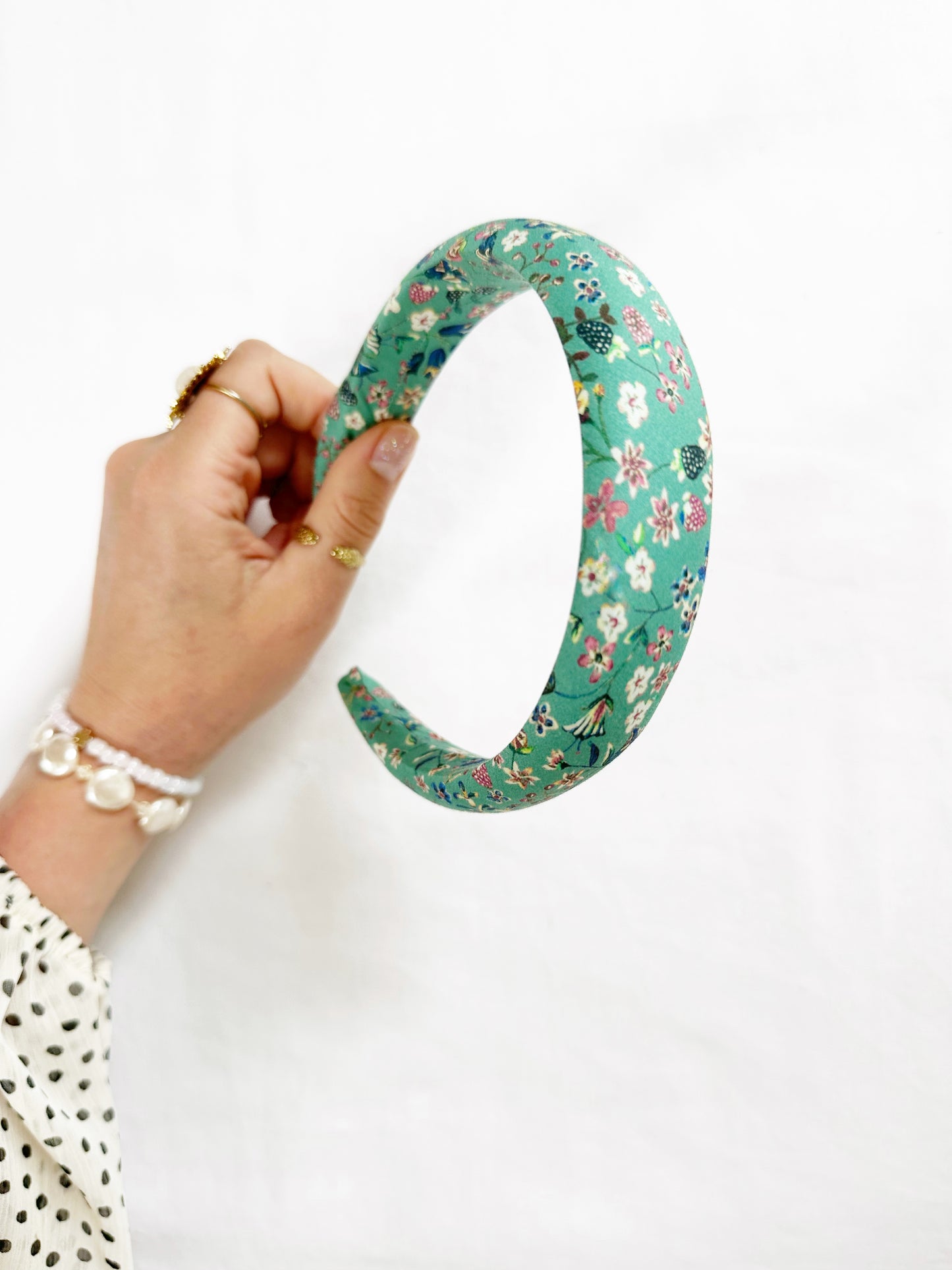 Liberty Classic Headband in turquoise floral