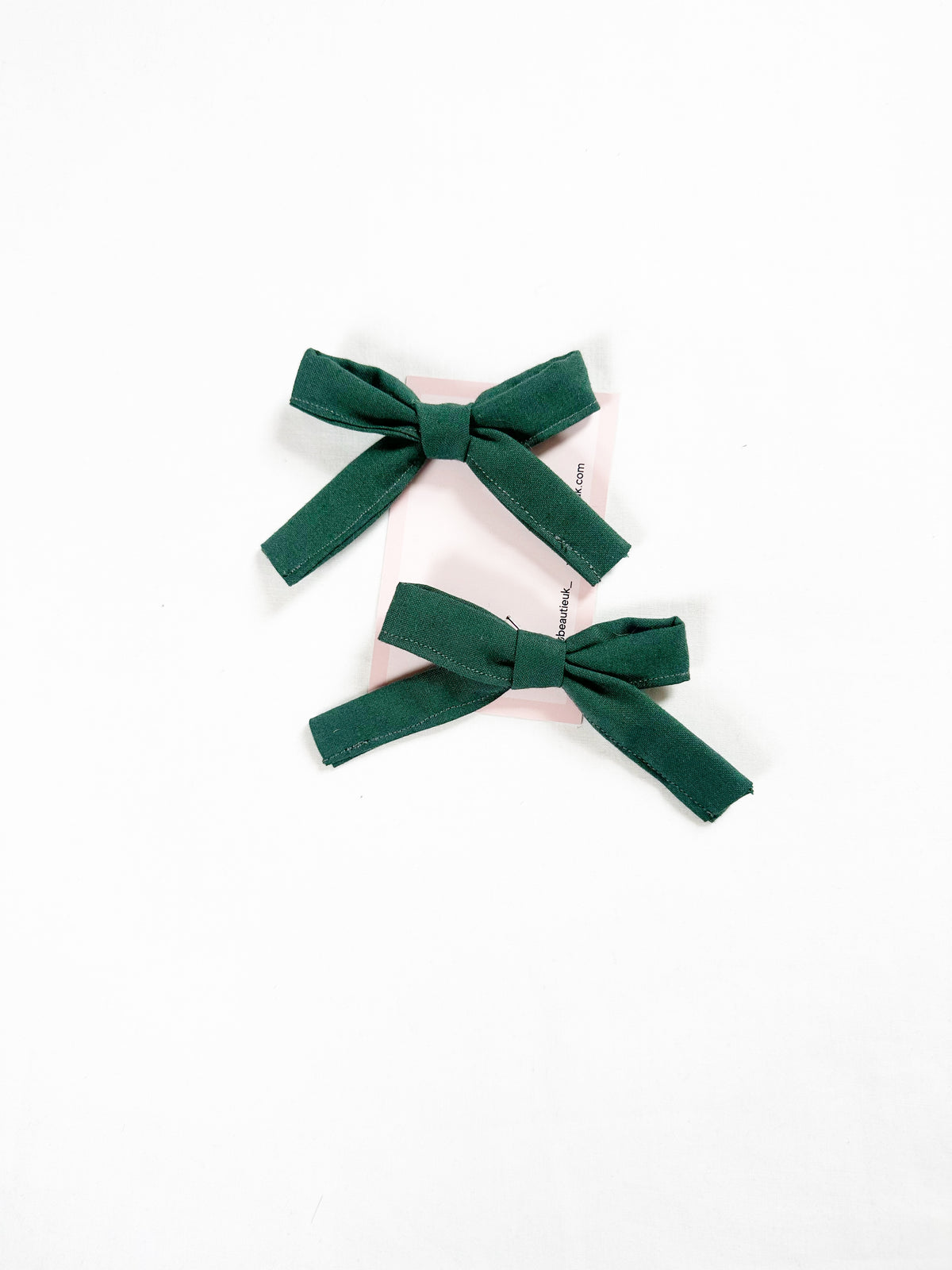 Bonnie mini hair bows in hunter green