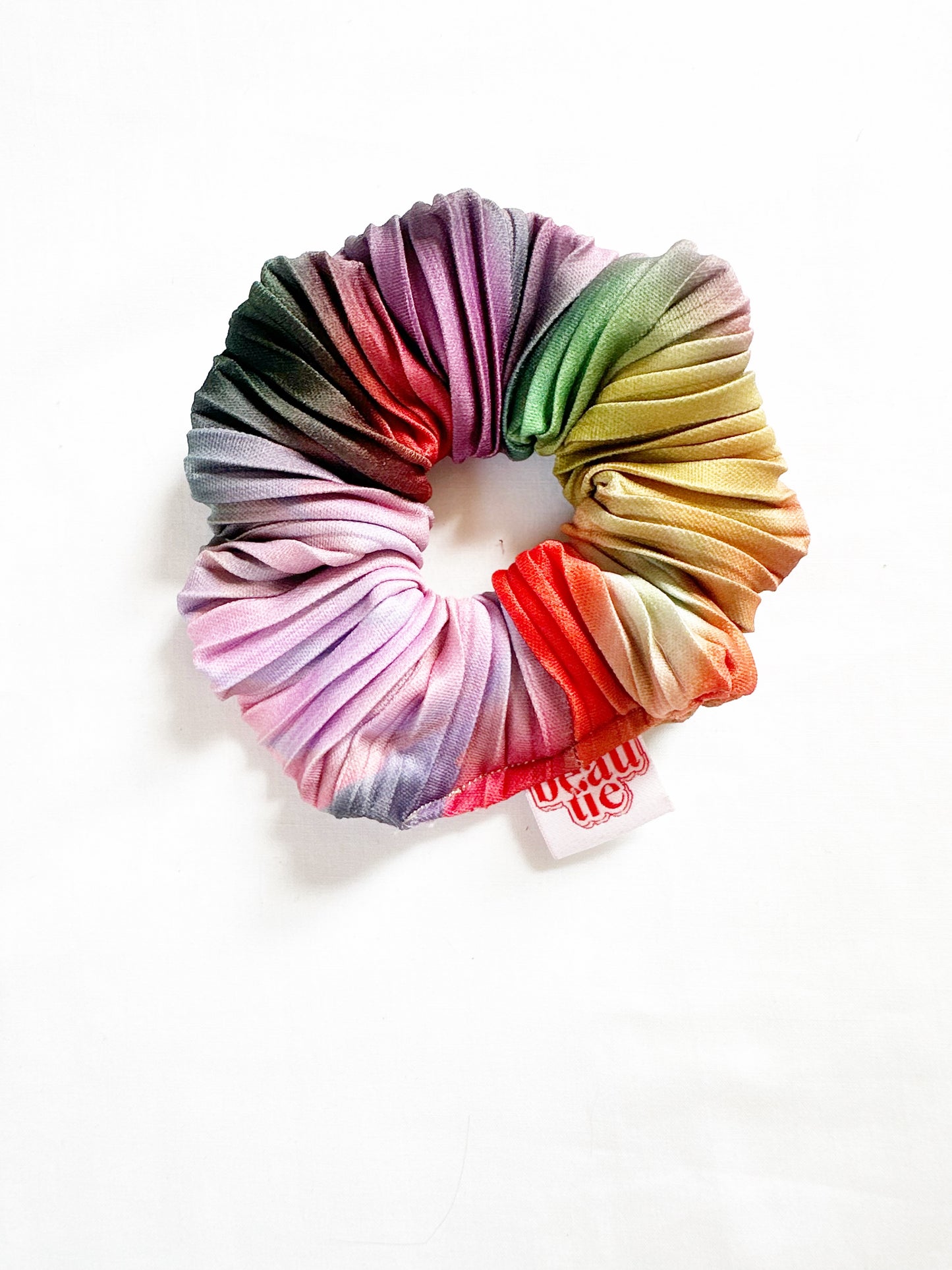 Mini scrunchie in multicolour plisse