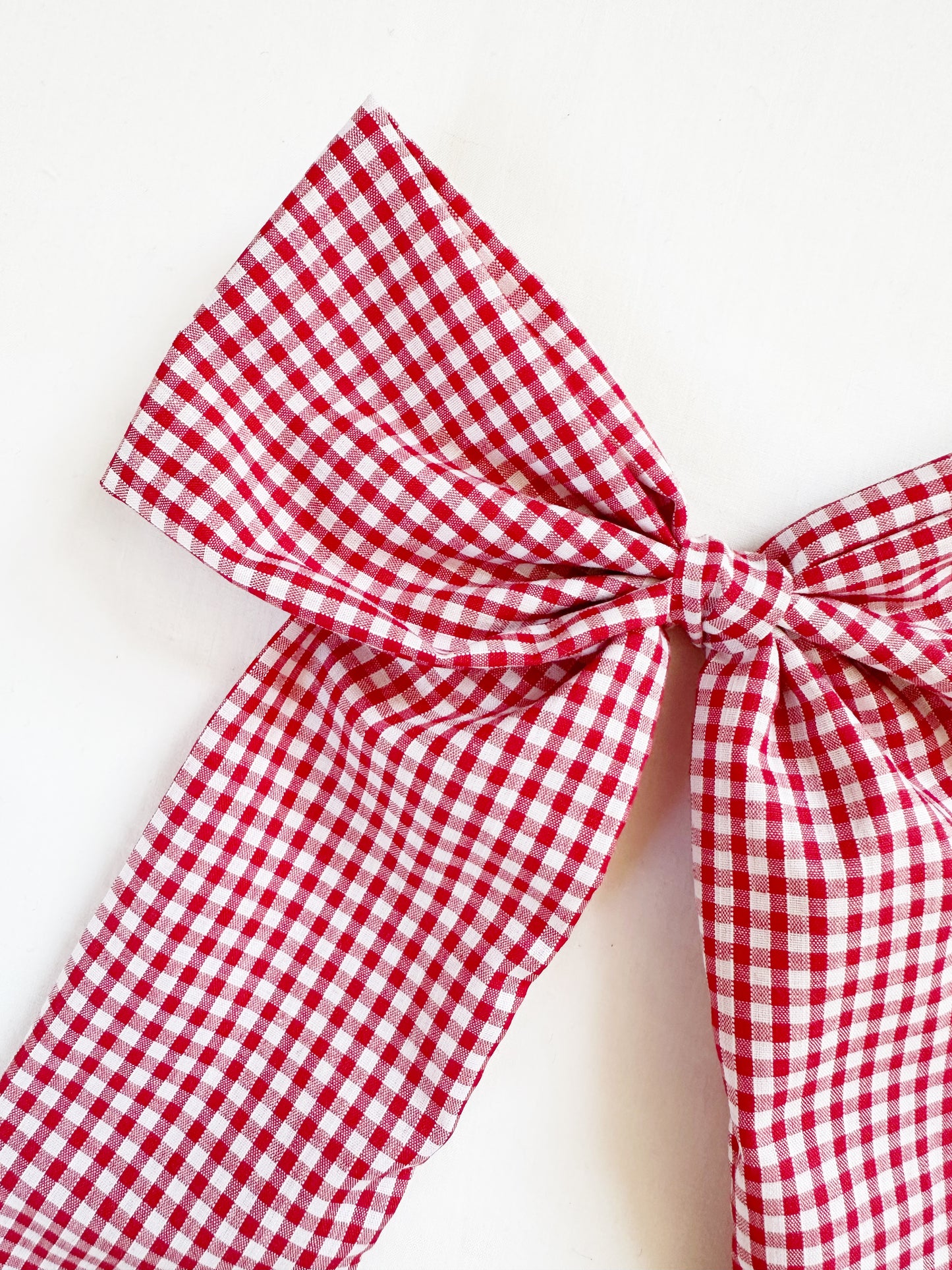 The Power Hair Bow in red gingham