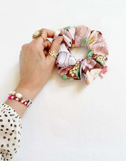 OG scrunchie in silky floral