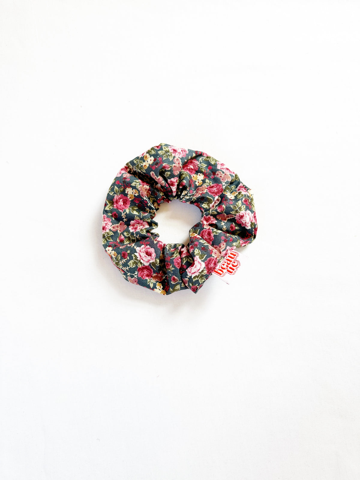 Mini scrunchie in pink roses