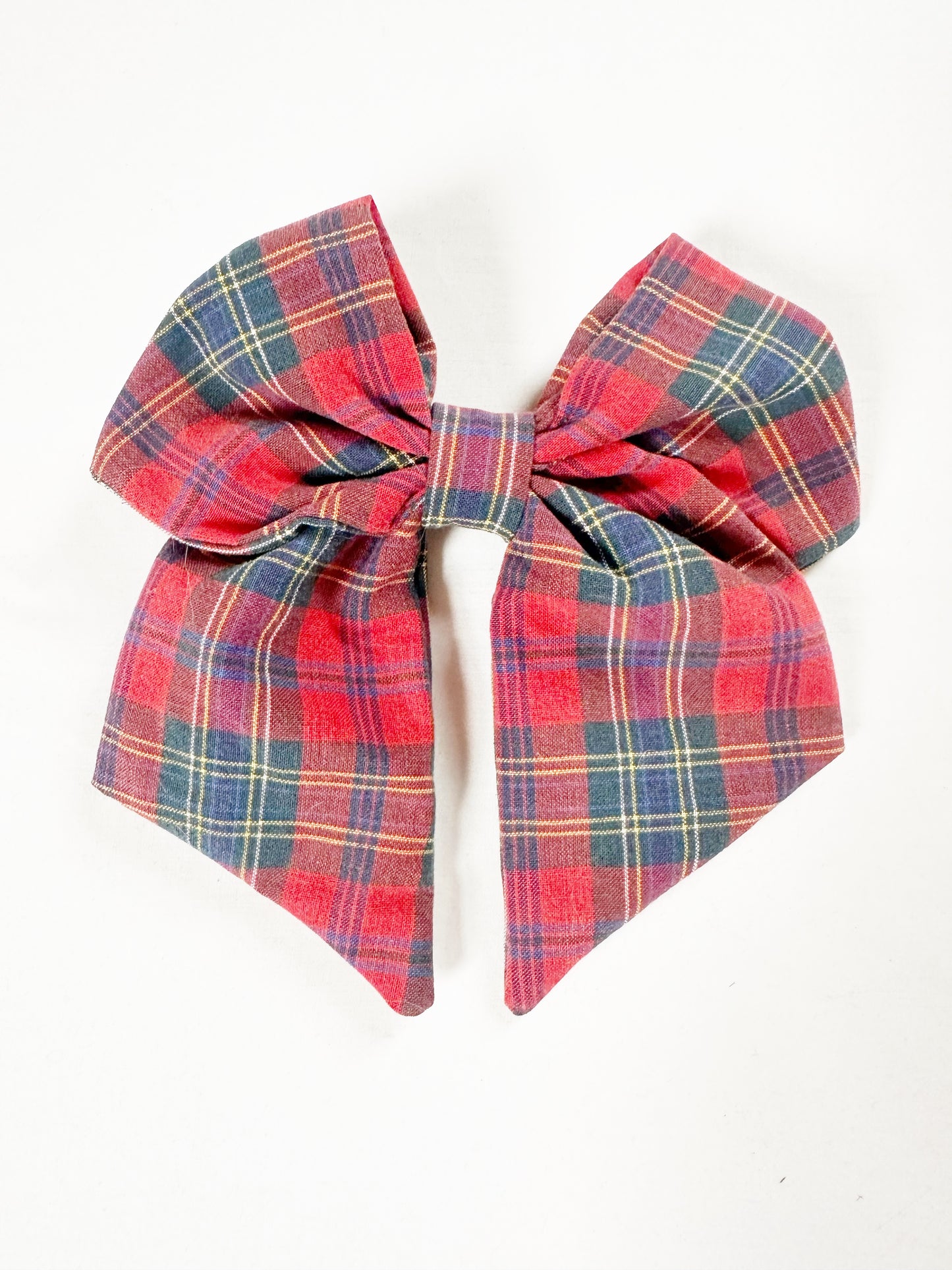 Beau hair bow in tartan