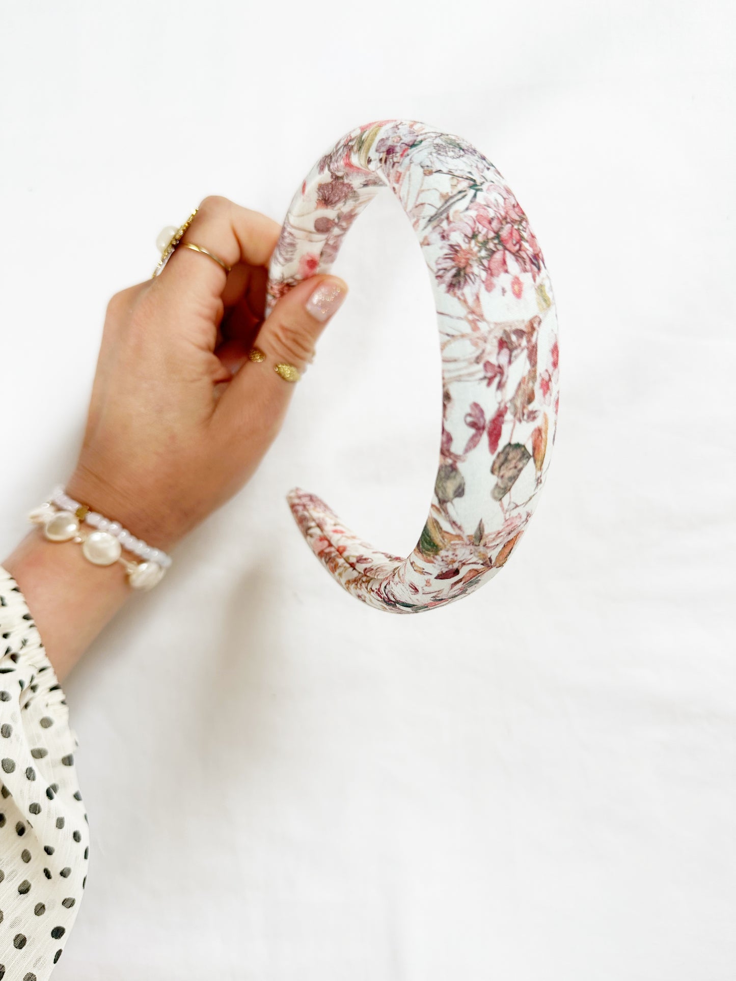 Liberty Classic Headband in pink wildflowers