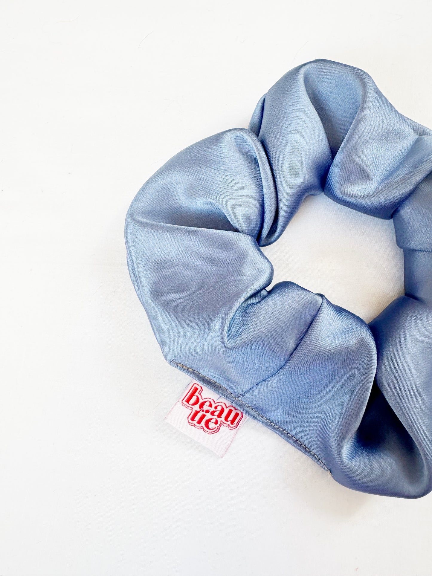 OG scrunchie in silky antique blue