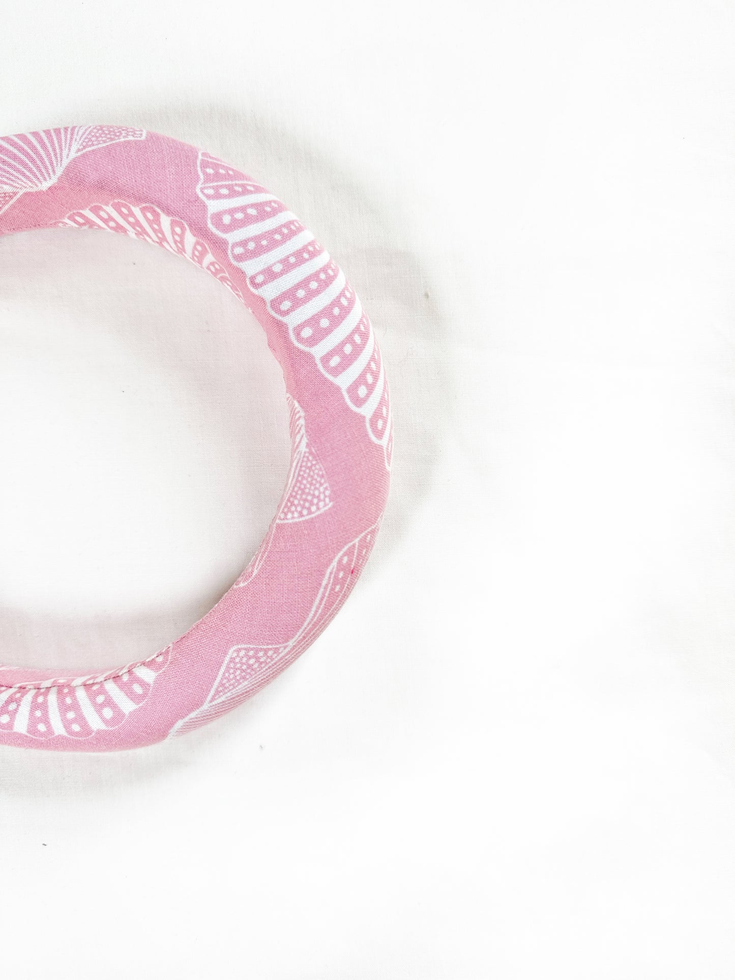 Padded Headband in pink shell print