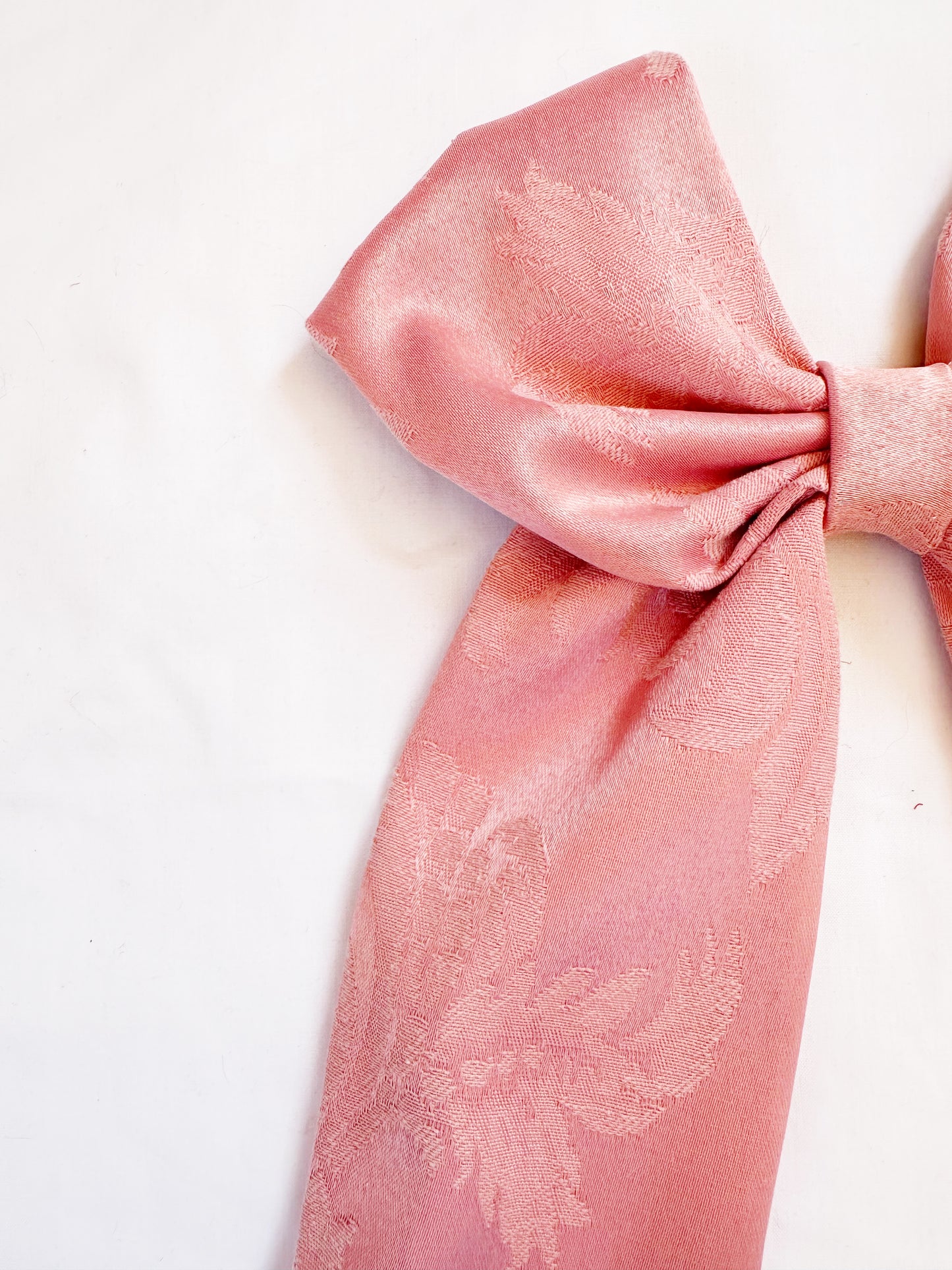 POWER Hair Bow in pink damask