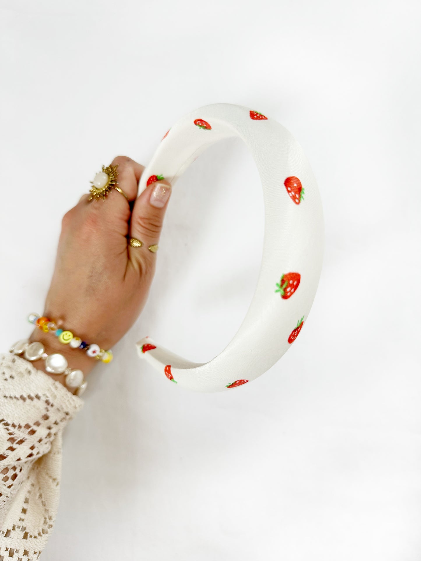 Classic Headband in strawberry print