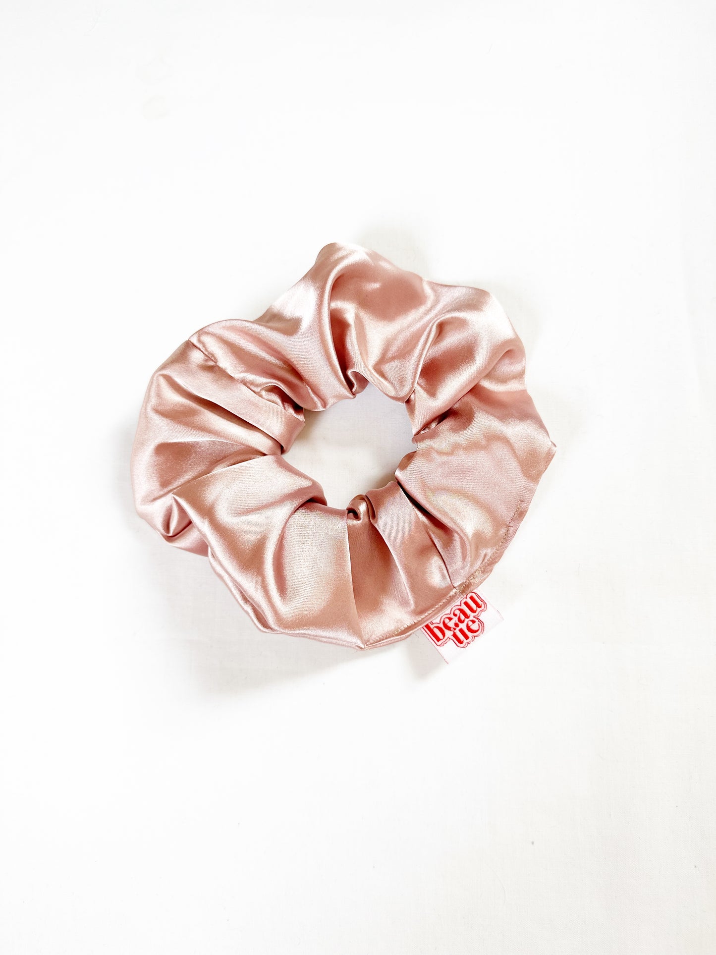 OG scrunchie in ballet pink silk