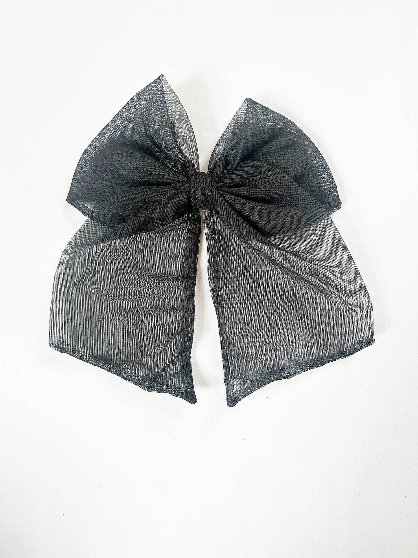 Power Hair Bow in sheer black